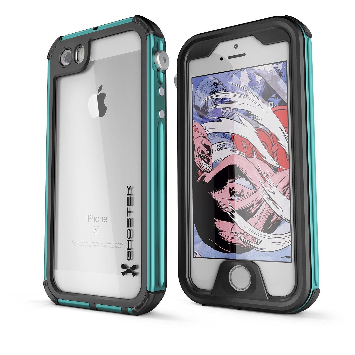 iPhone 7 Waterproof Case, Ghostek® Atomic 3 Series for Apple iPhone 7 | Underwater | Shockproof | Dirt-proof | Snow-proof | Aluminum Frame | Adventure Ready | Ultra Fit | Swimming (Teal)