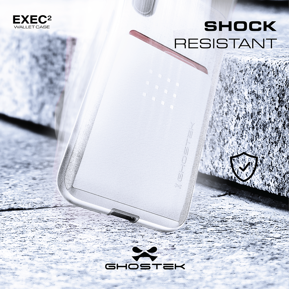 iPhone X Case, Ghostek Exec 2 Series Protective Wallet Case [PINK]