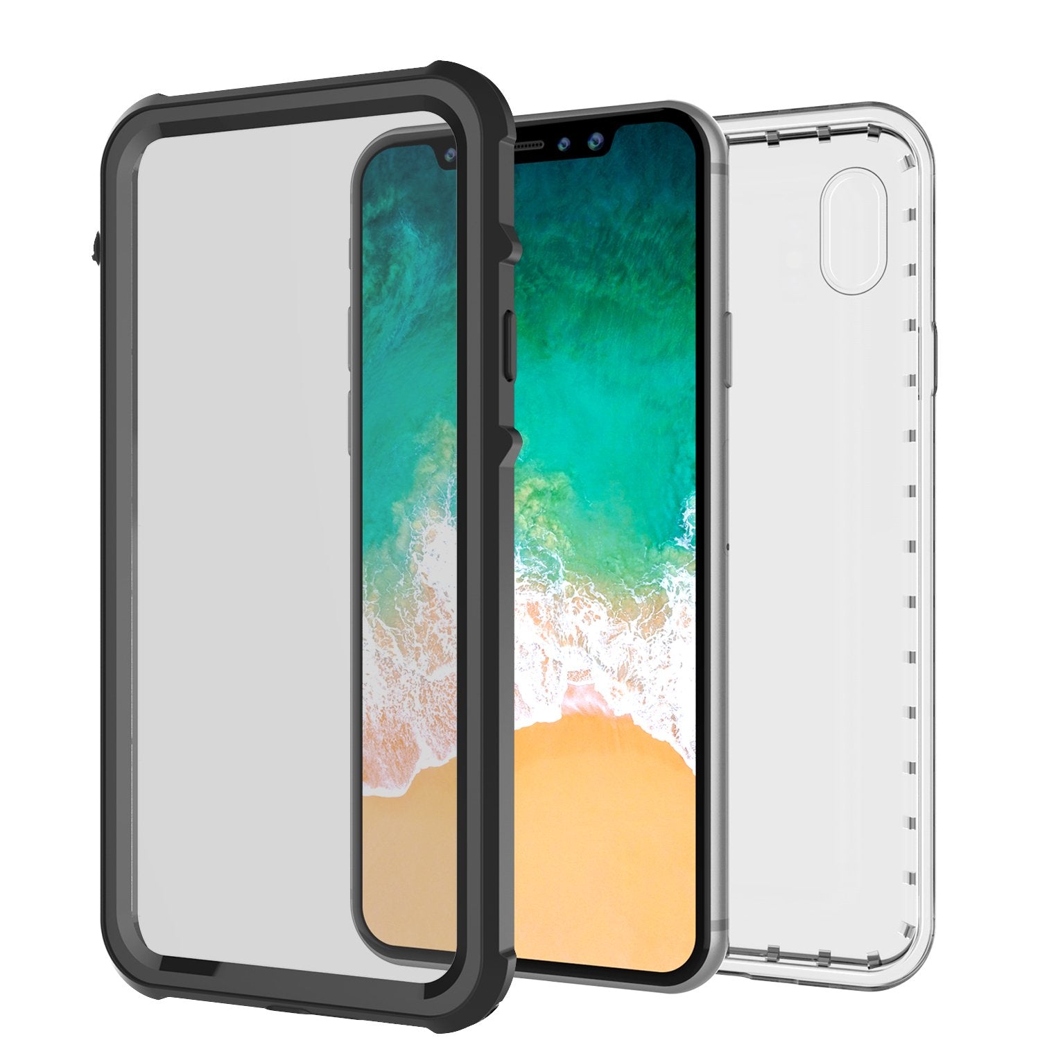 iPhone X Case, Punkcase CRYSTAL SERIES Cover W/Screen Protector, BLACK
