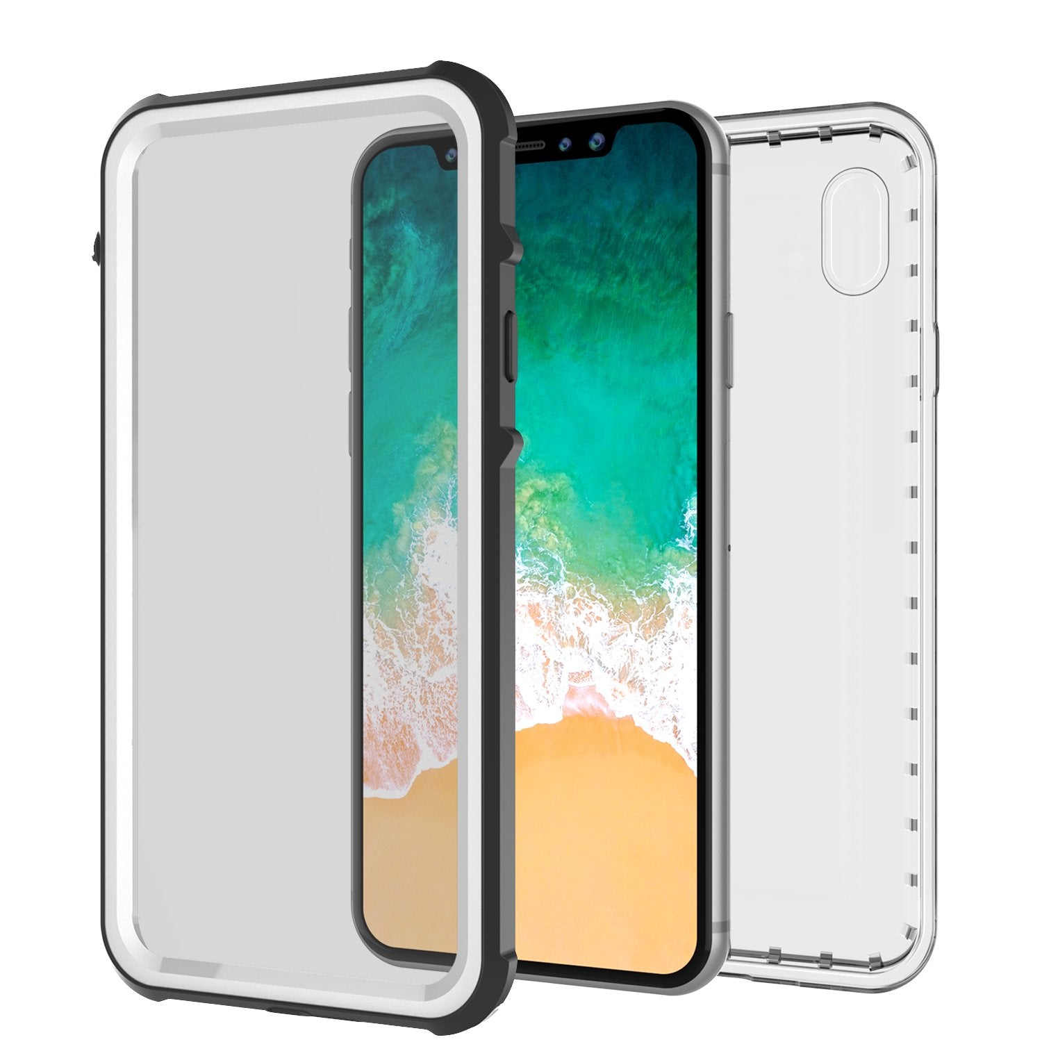 iPhone X Punkcase CRYSTAL SERIES Cover W/Screen Protector, [white]