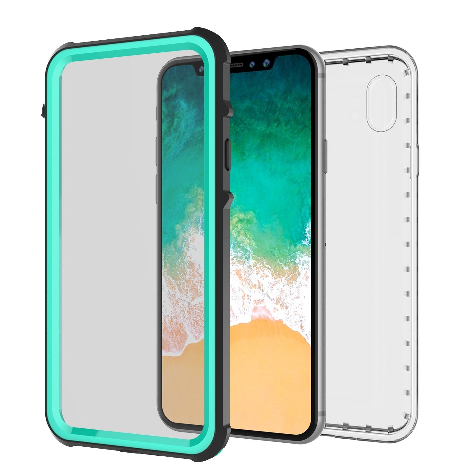 iPhone XS Max Case, PUNKCase [CRYSTAL SERIES] Protective IP68 Certified, Ultra Slim Fit [TEAL]