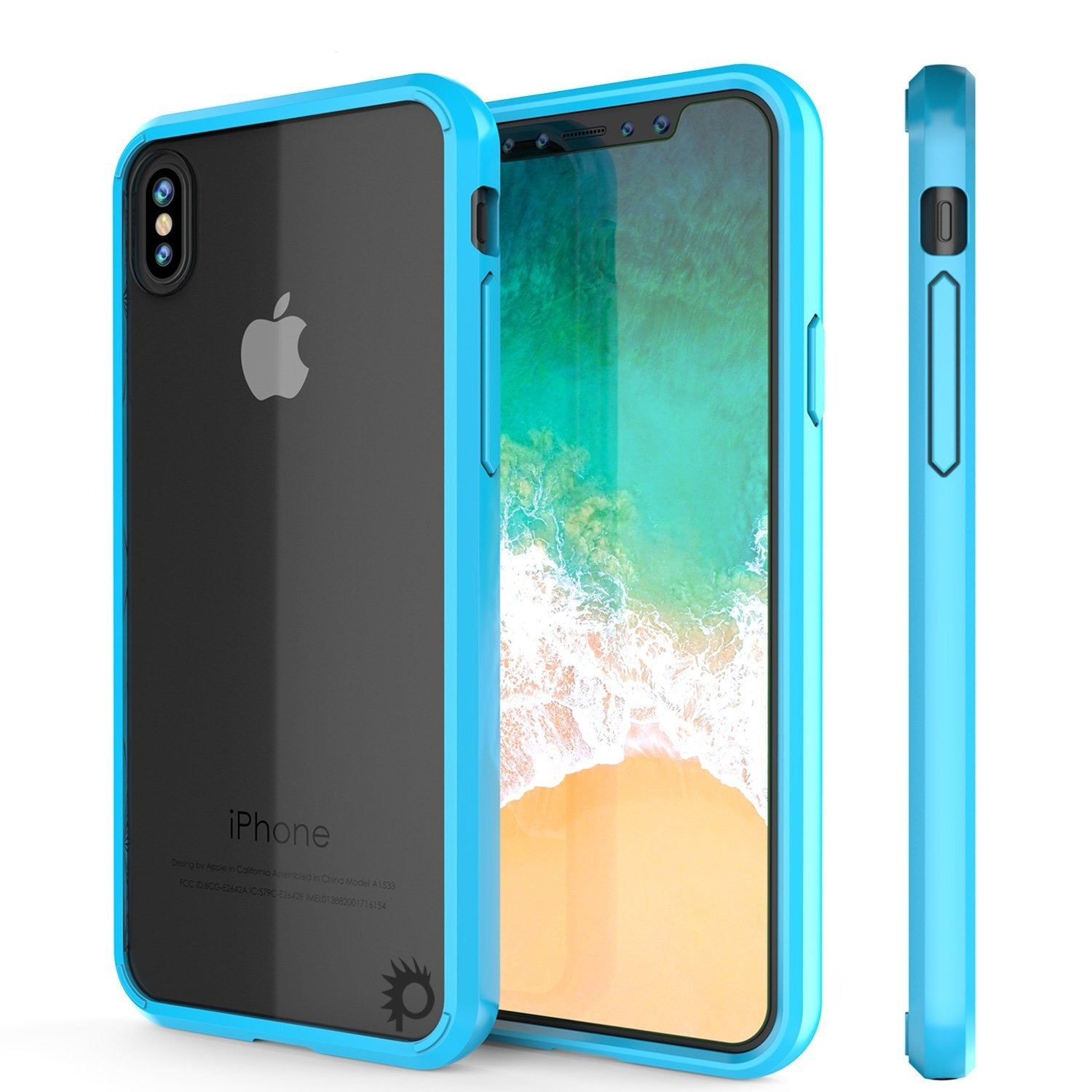 iPhone XS Max Case, PUNKcase [Lucid 2.0 Series] [Slim Fit] Armor Cover [Light-Blue]