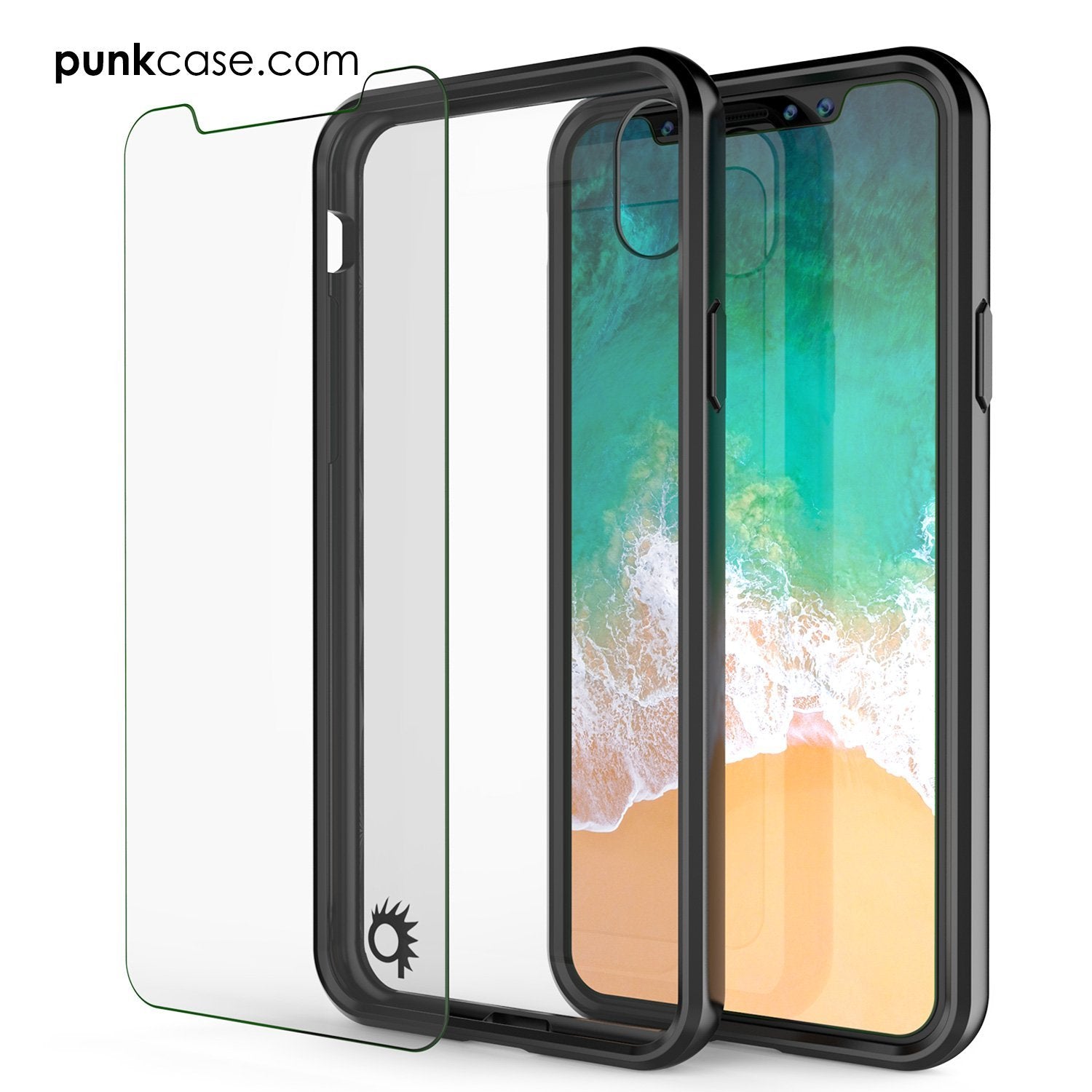 iPhone X Punkcase, [LUCID 2.0 Series] Slim Fit Dual Layer Cover, Black