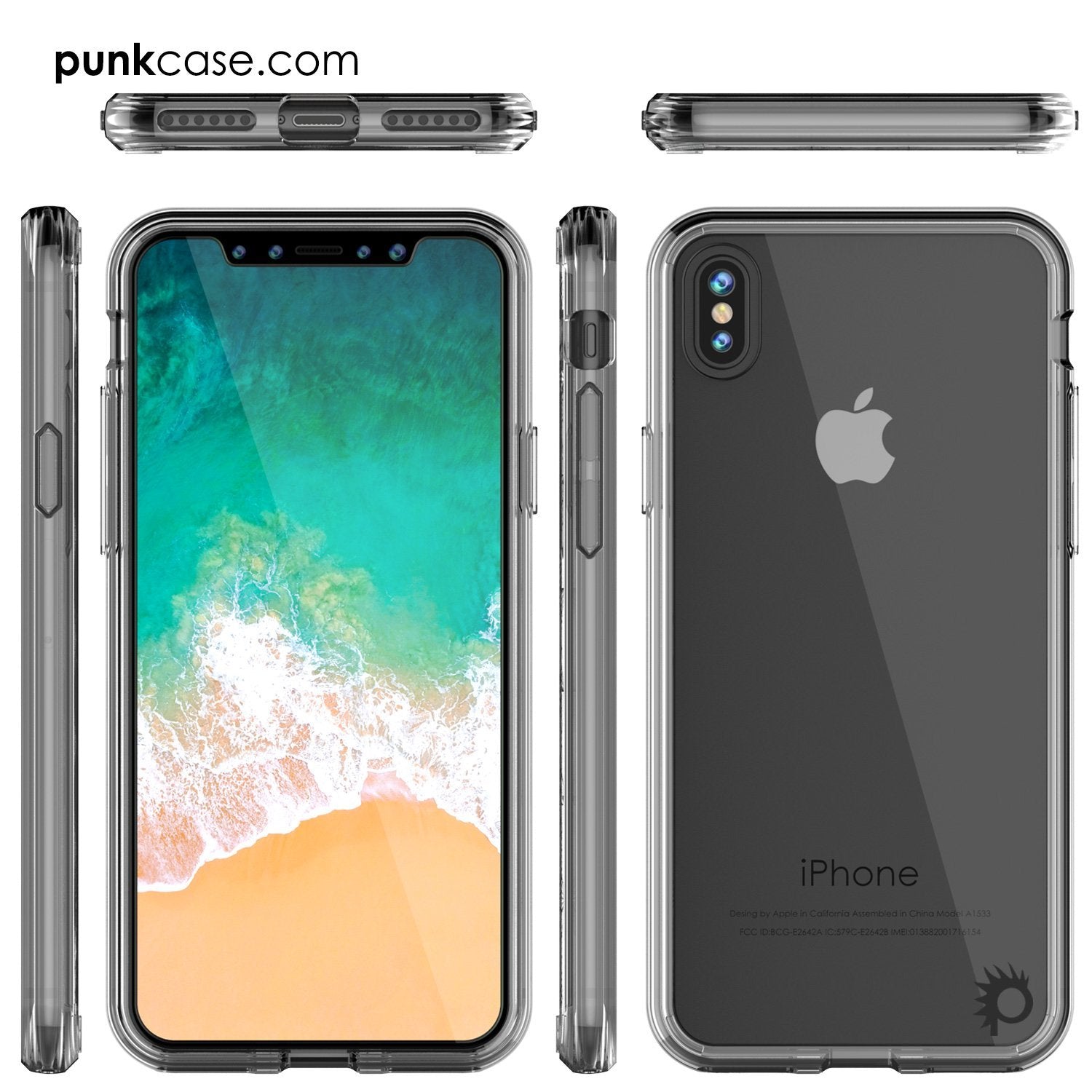 iPhone X Punkcase, [LUCID 2.0 Series] Slim Fit Dual Layer Cover, Clear