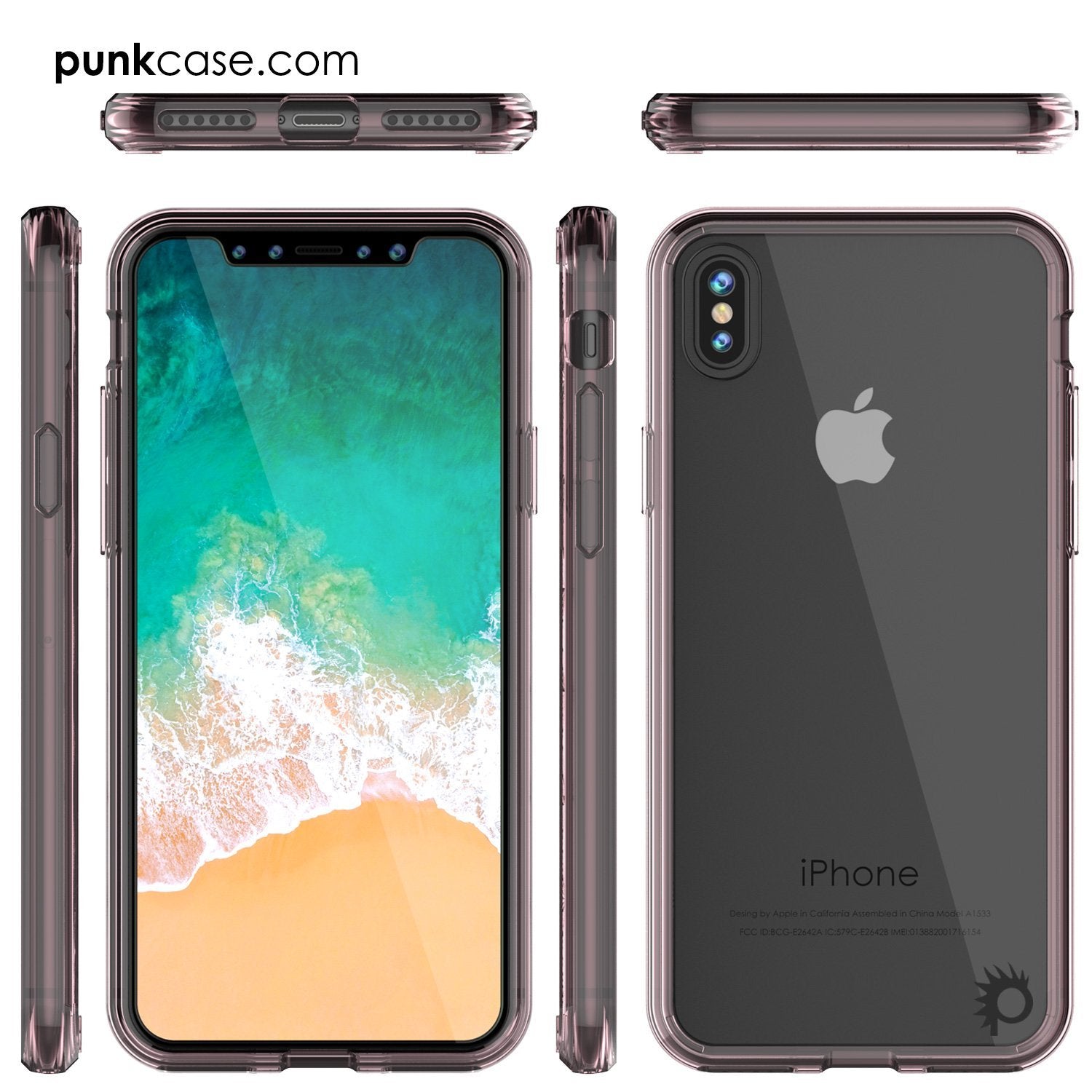iPhone X Punkcase, LUCID 2.0 Series Slim Fit  Cover [Crystal Pink]