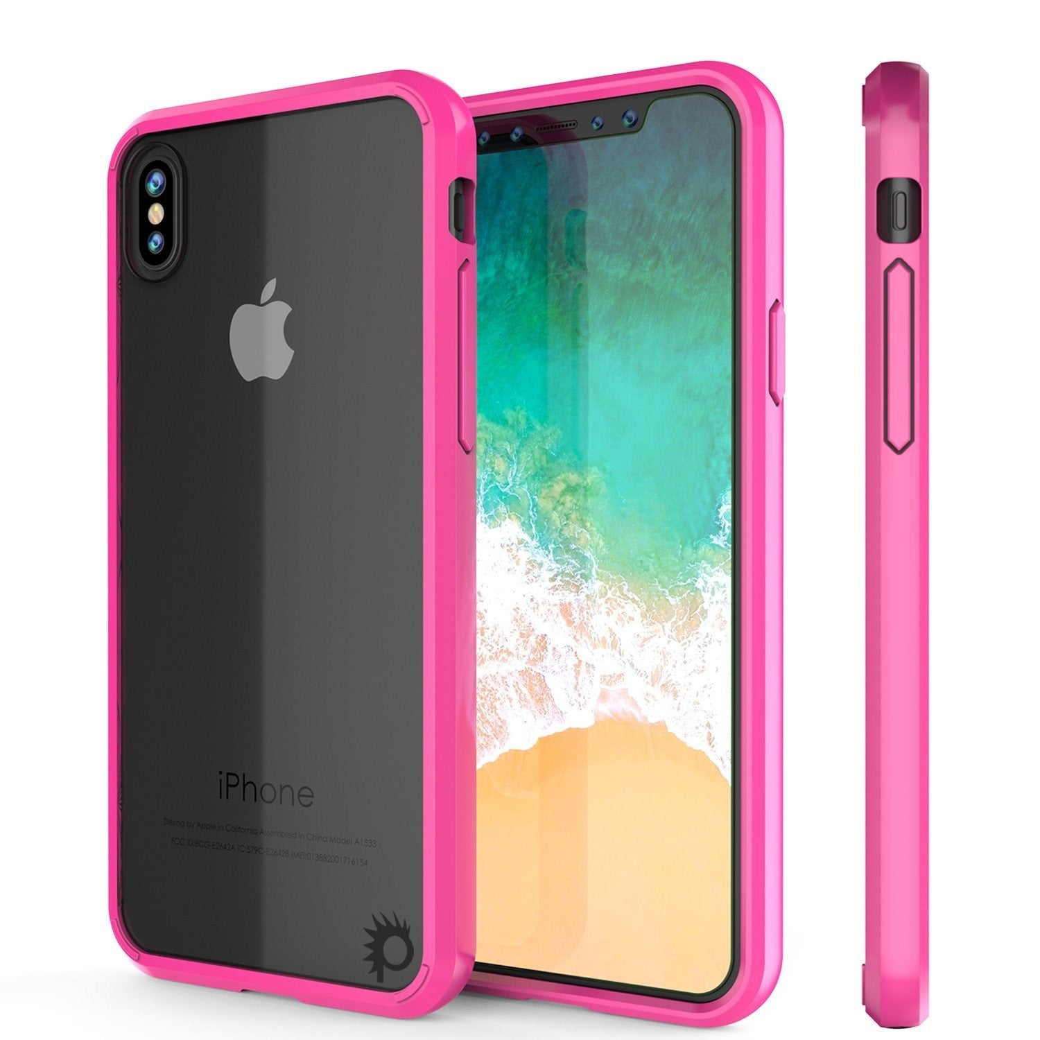 iPhone XS Max Case, PUNKcase [Lucid 2.0 Series] [Slim Fit] Armor Cover [Pink]