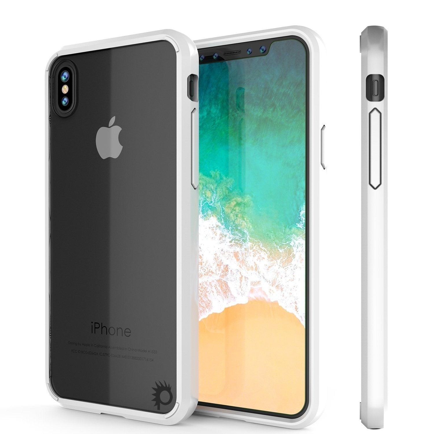 iPhone X Punkcase, LUCID 2.0 Series Slim Fit Dual Layer Cover, White