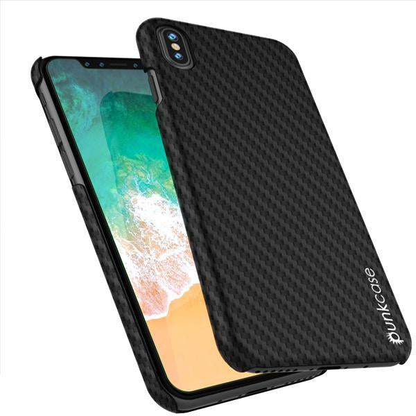 iPhone X case CarbonShield, Ultra Thin 2 Piece Dual Layer [Jet black]