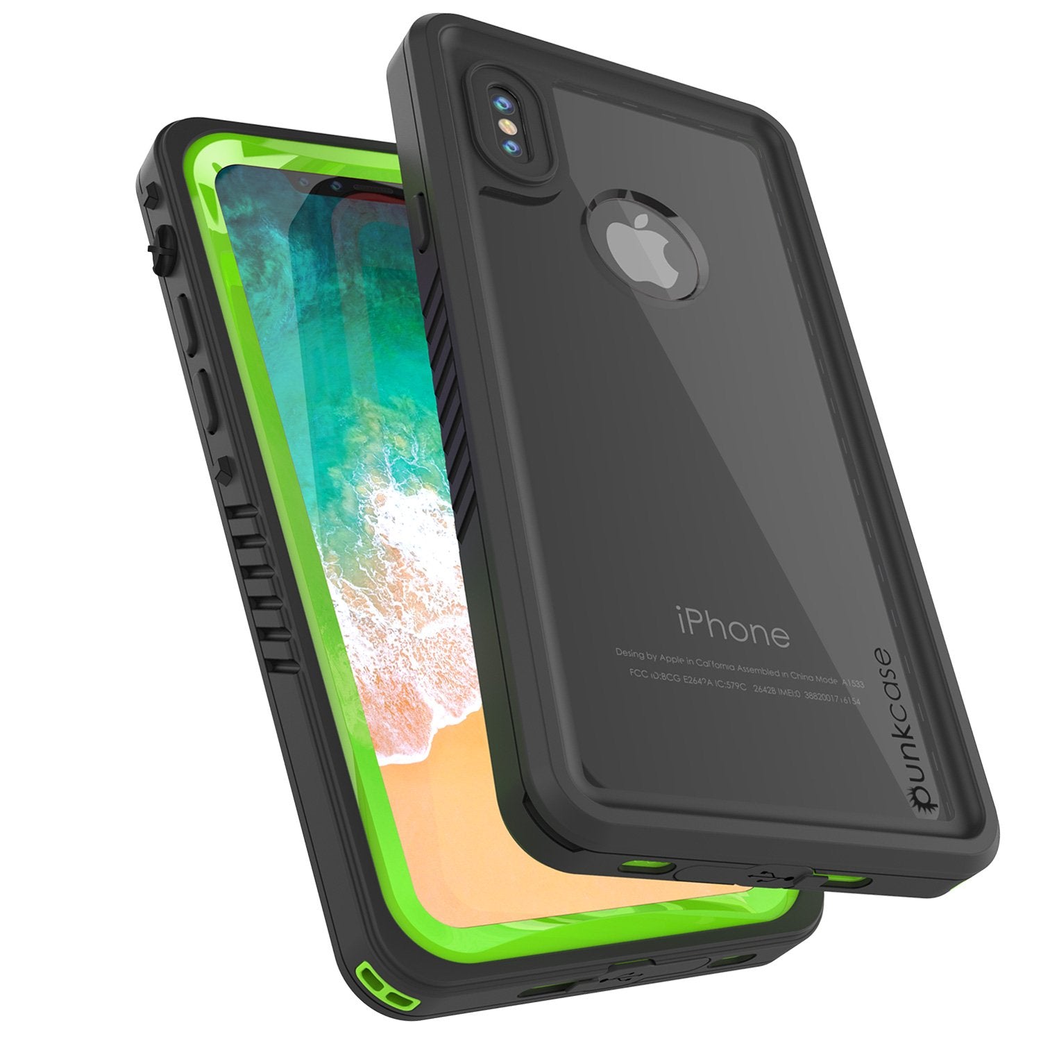 iPhone X Case, Extreme Series Cover W/Screen Protector [Light Green]
