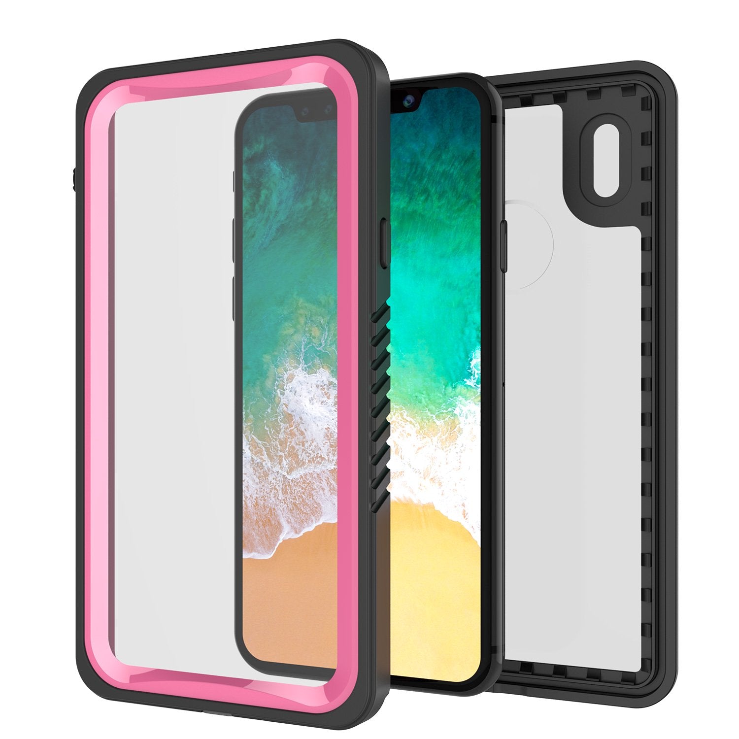 iPhone X Case, Extreme Series Armor Cover W/Screen Protector [Pink]