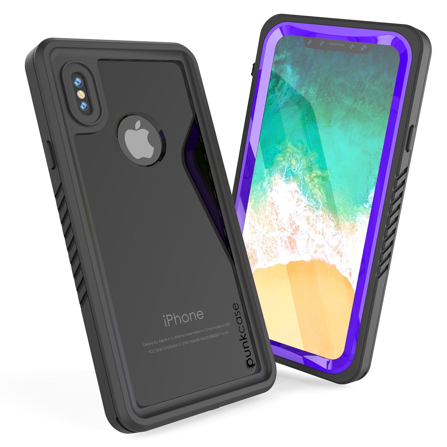 iPhone X Case, Extreme Series Cover W/Screen Protector [Purple]