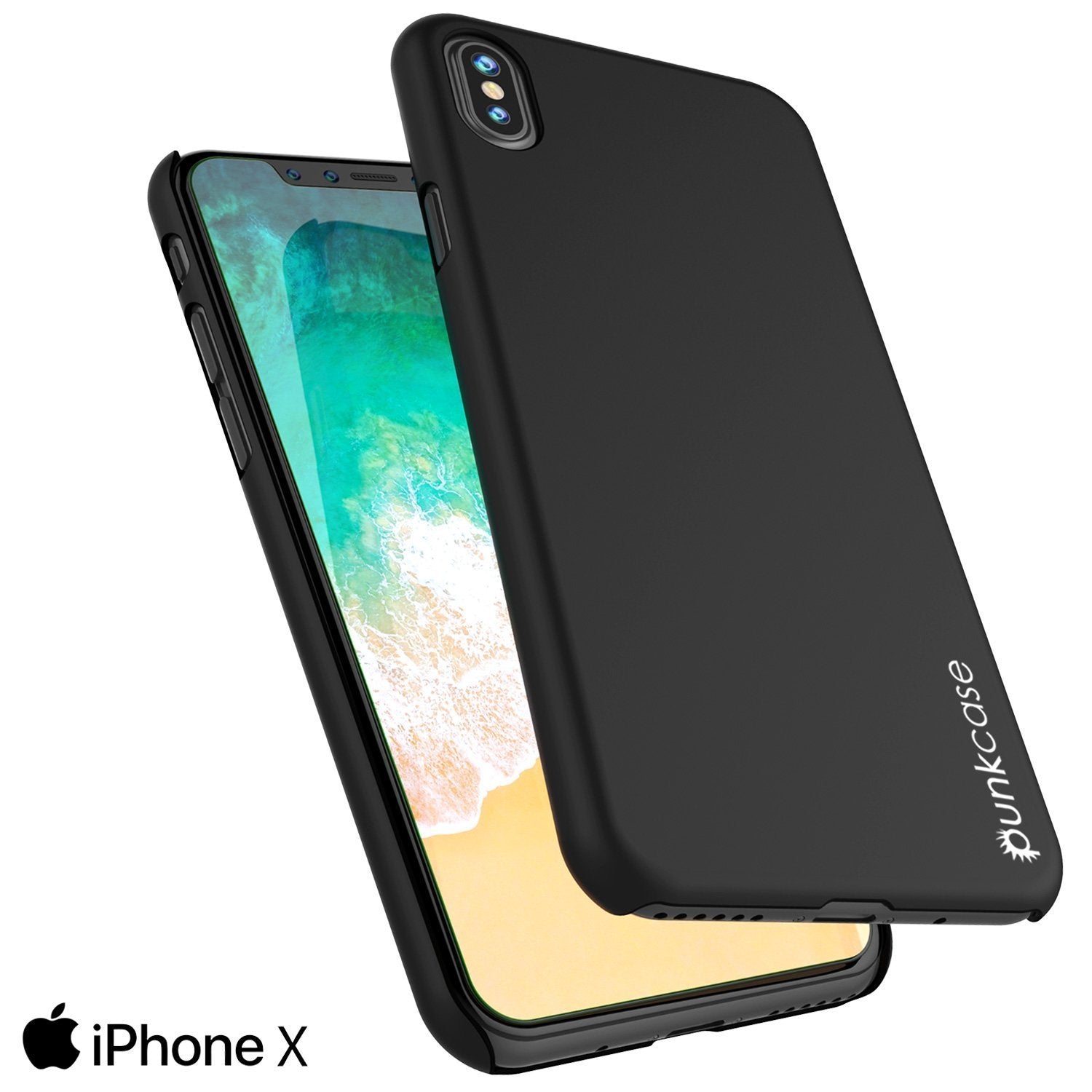 iPhone X Case, Punkcase [Solid Series] Ultra Thin Cover [black]