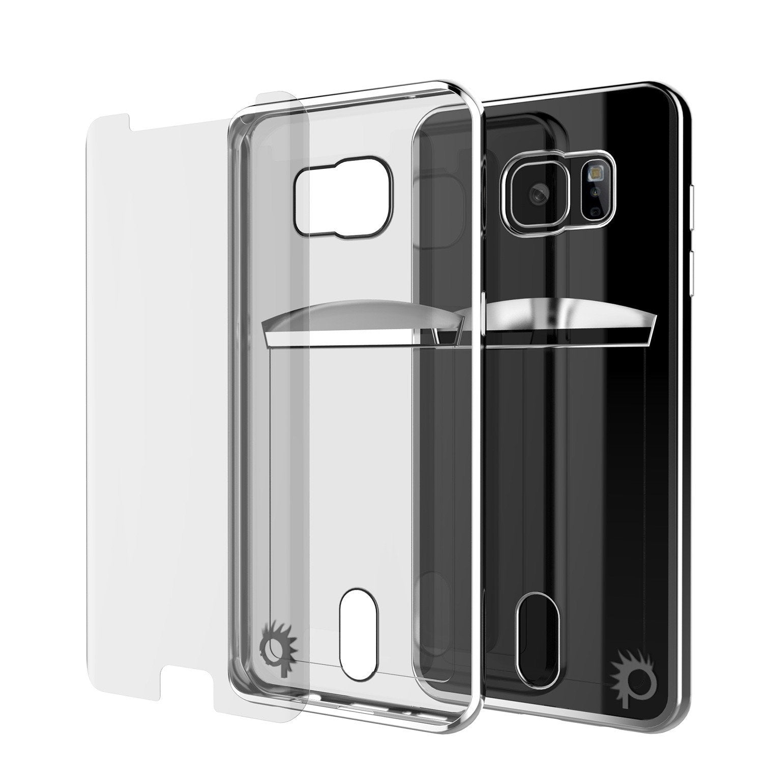 Galaxy S7 Case, PUNKCASE® LUCID Silver Series | Card Slot
