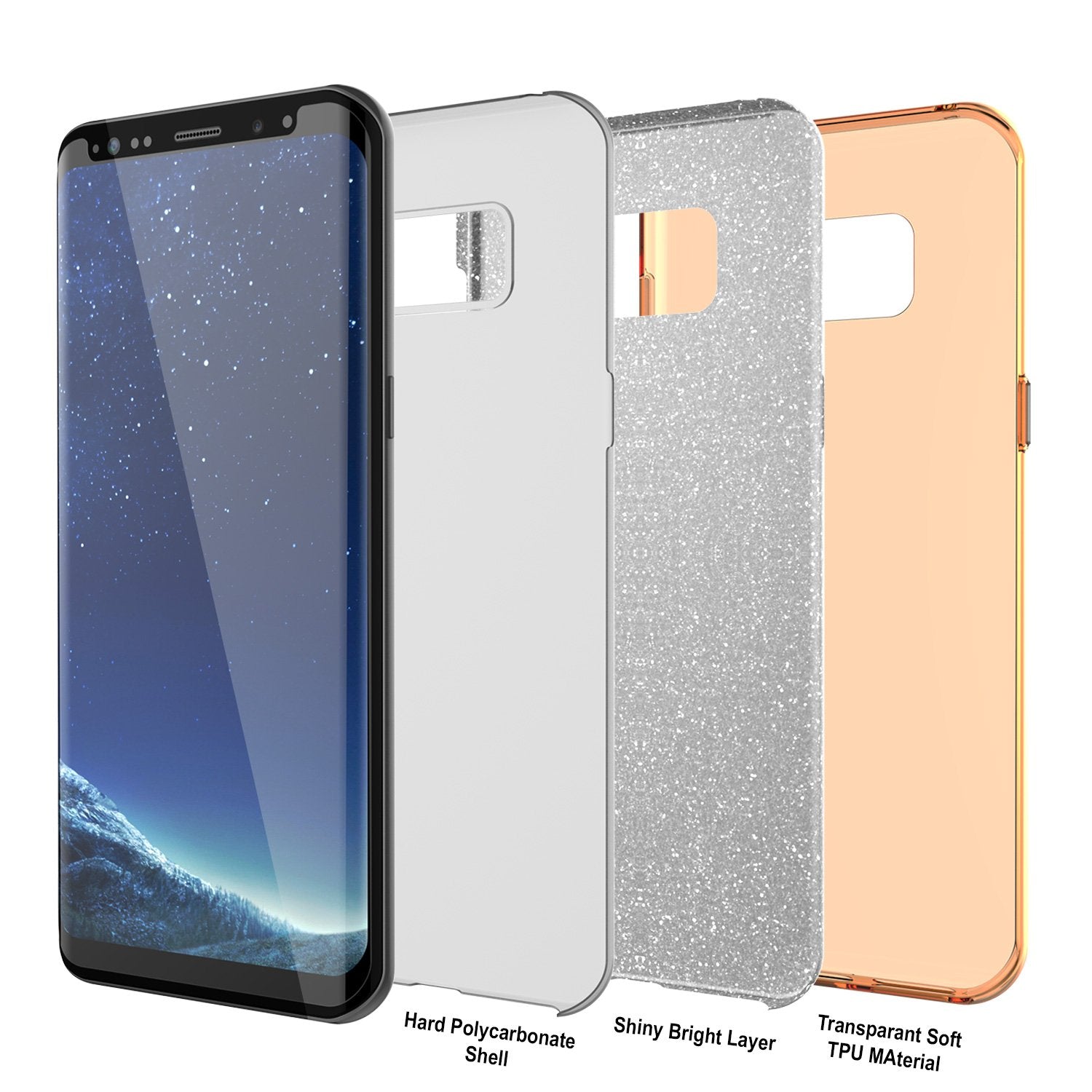 Galaxy S8 Plus Punkcase Galactic 2.0 Series Ultra Slim Case [Gold]