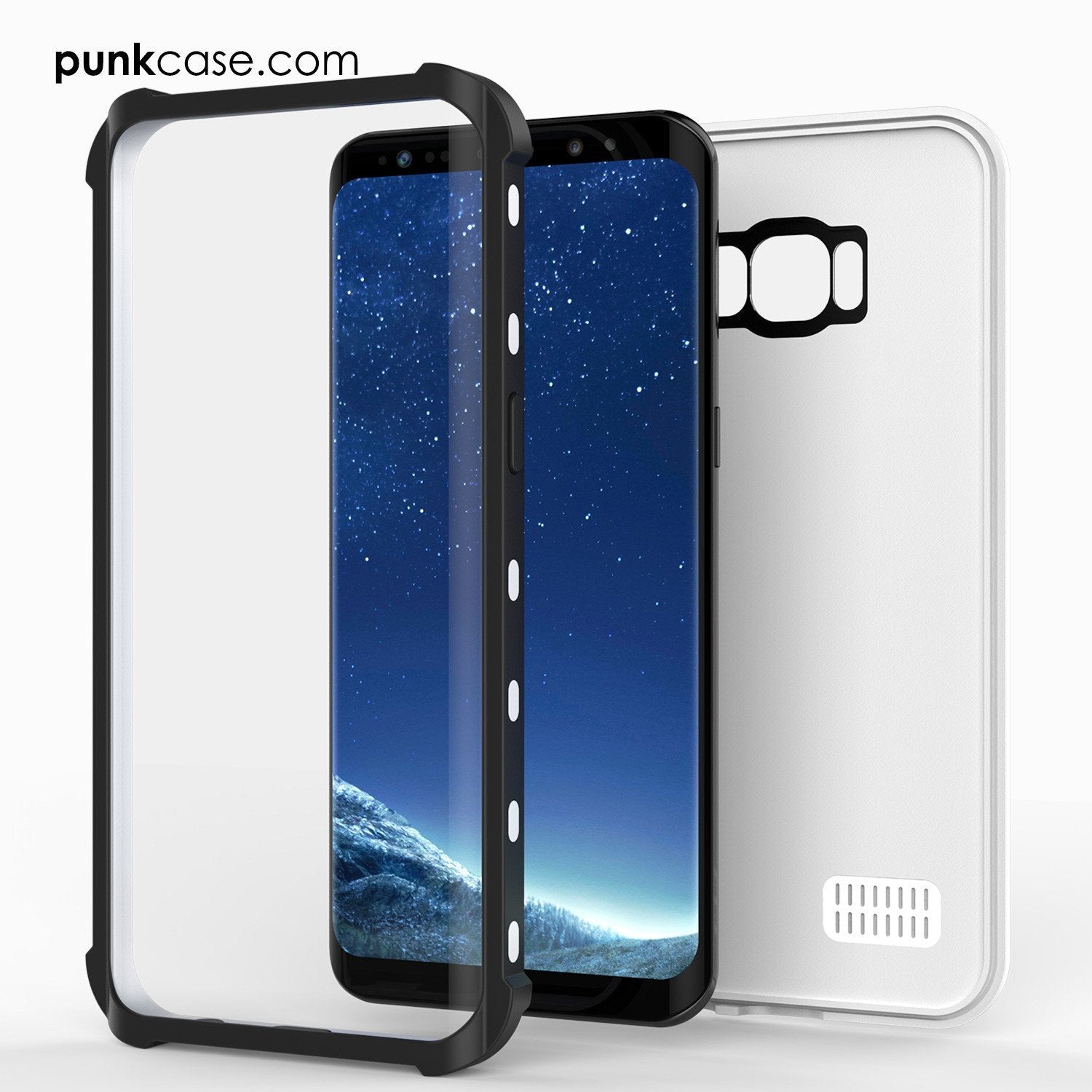 Galaxy S8 Punkcase KickStud Series W/Built-In Kickstand Case, White