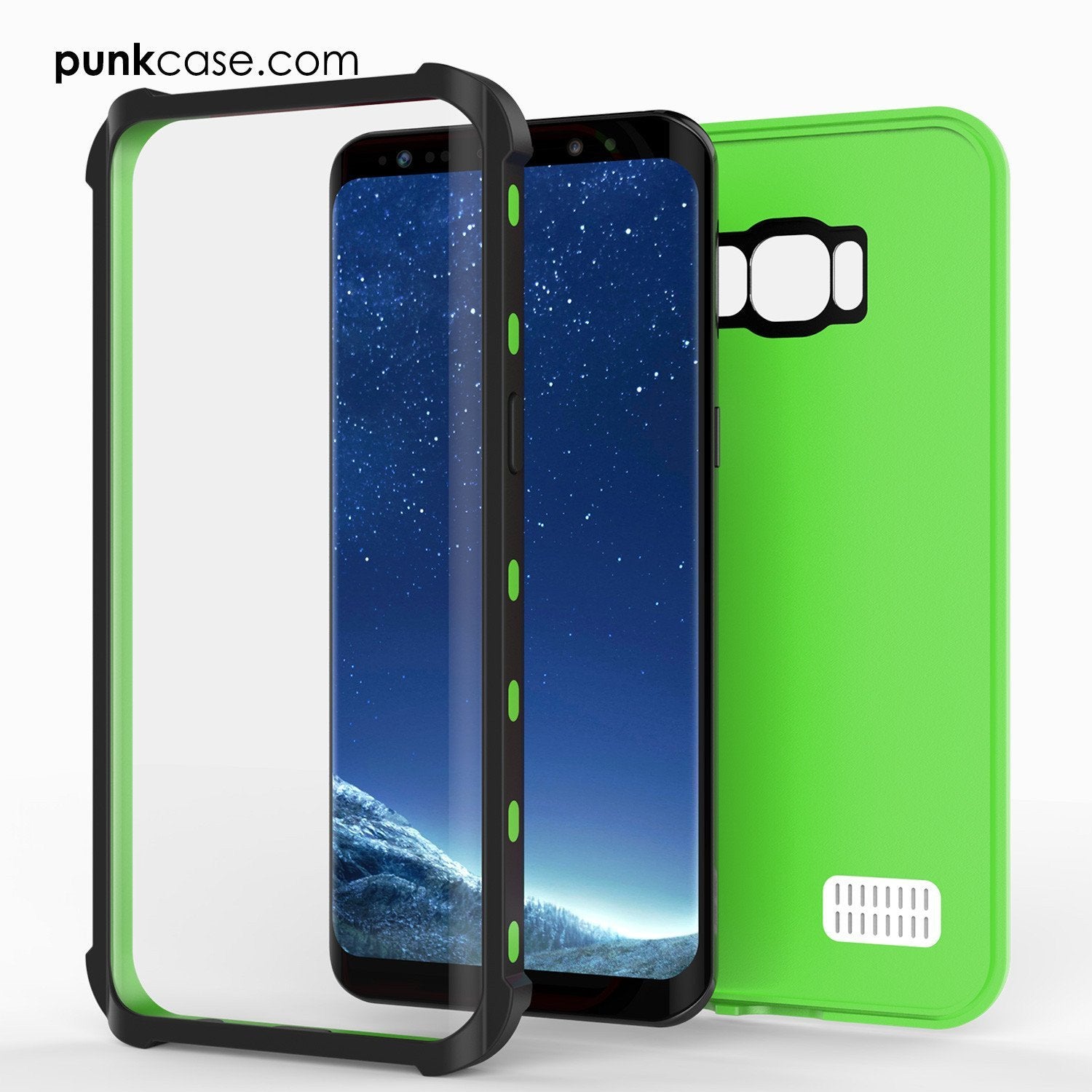 Galaxy S8 Plus PunkCase, [Kickstud Series] Slim Fit Cover, [Green]