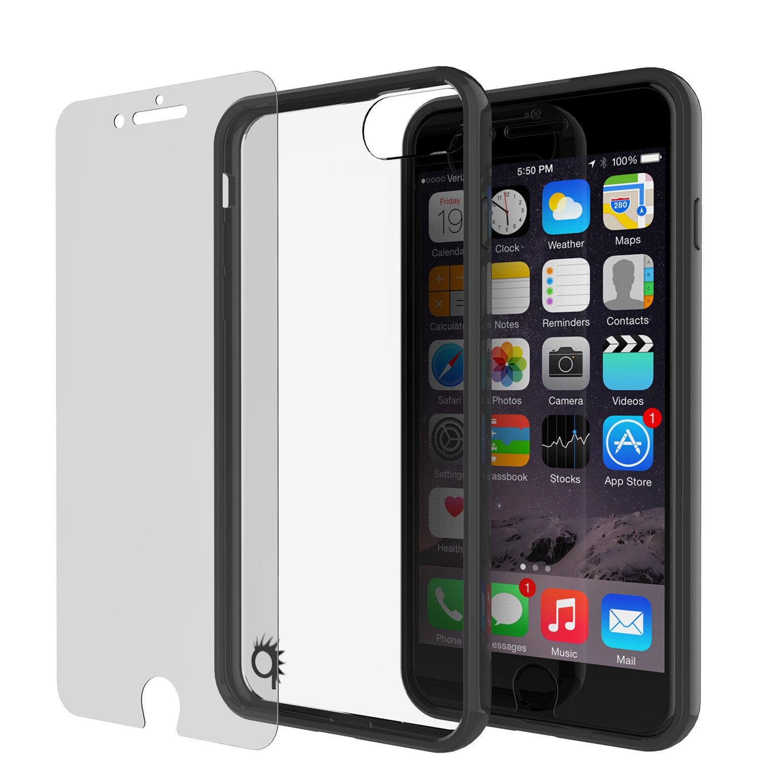 iPhone 7 Case Punkcase® LUCID 2.0 Black Series for Apple iPhone 7 Slim | Slick Frame Lifetime Warranty Exchange