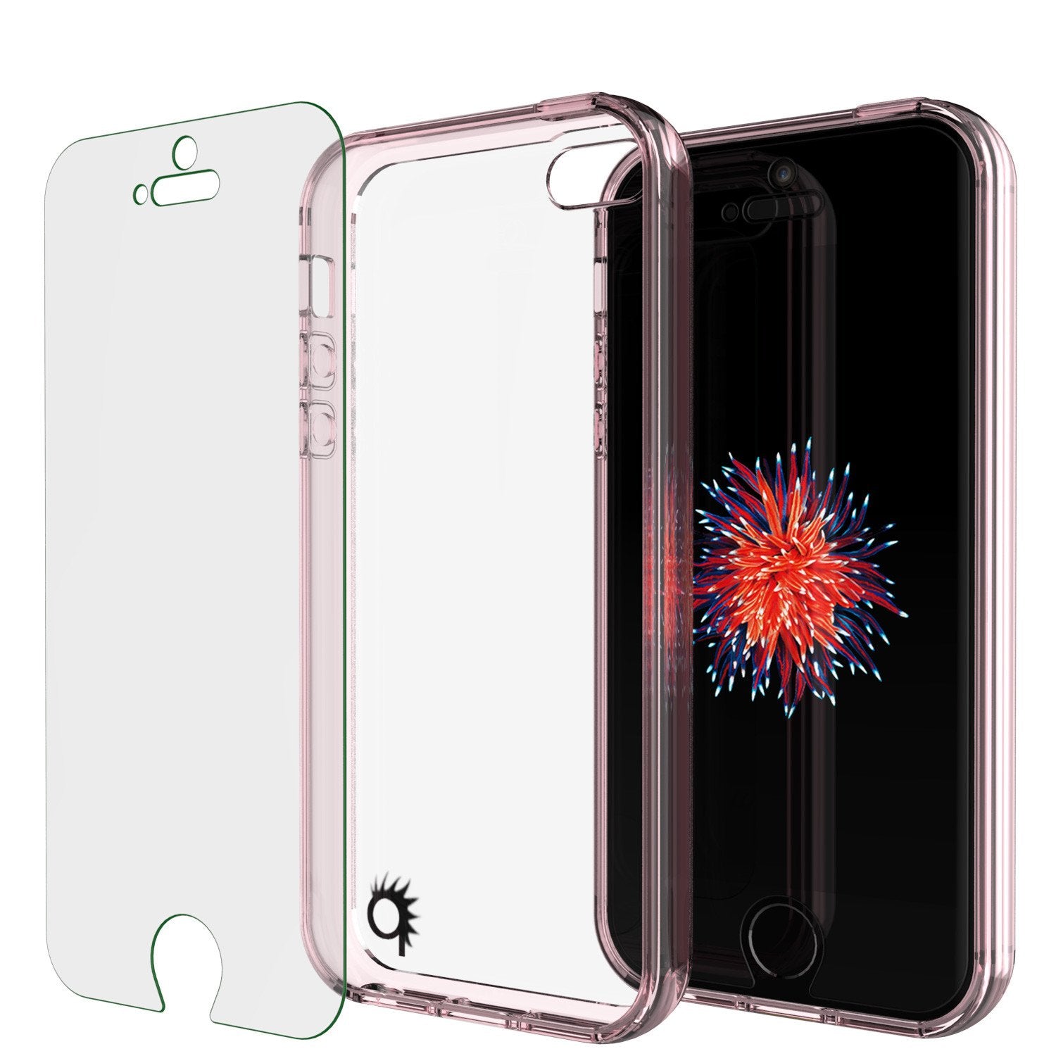 iPhone SE/5S/5 Case Punkcase® LUCID 2.0 Crystal Pink Series w/ PUNK SHIELD Screen Protector | Ultra Fit