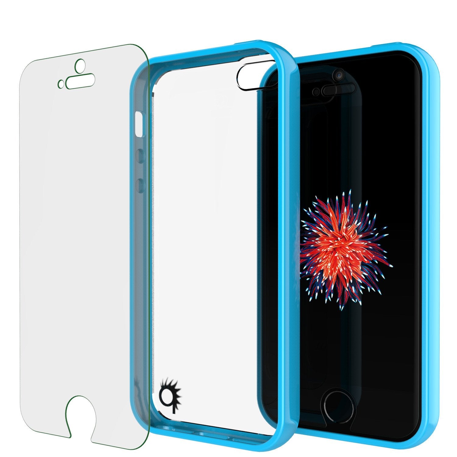 iPhone SE/5S/5 Case Punkcase® LUCID 2.0 Light Blue Series w/ PUNK SHIELD Screen Protector | Ultra Fit