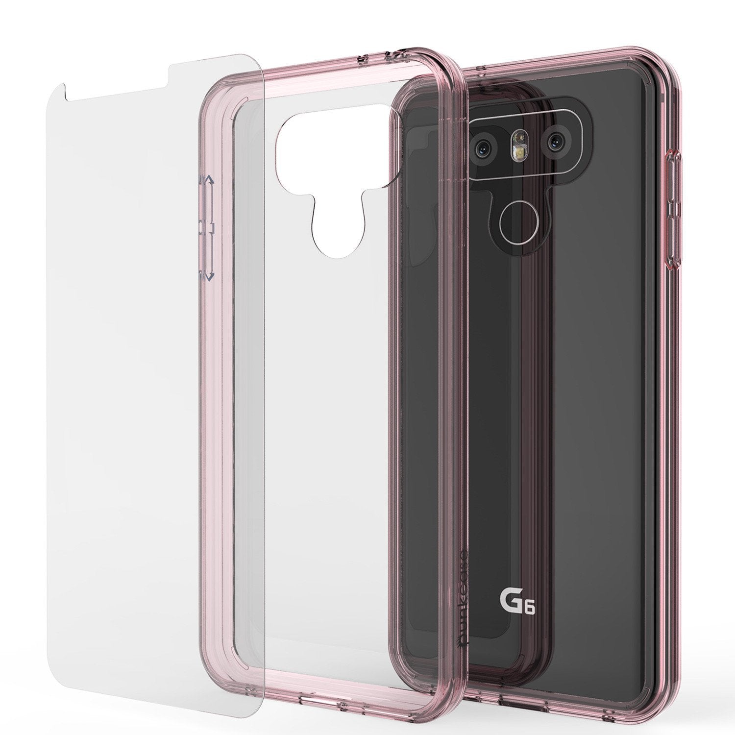 LG G6 Case Punkcase® LUCID 2.0 Crystal Pink Series w/ PUNK SHIELD Screen Protector | Ultra Fit