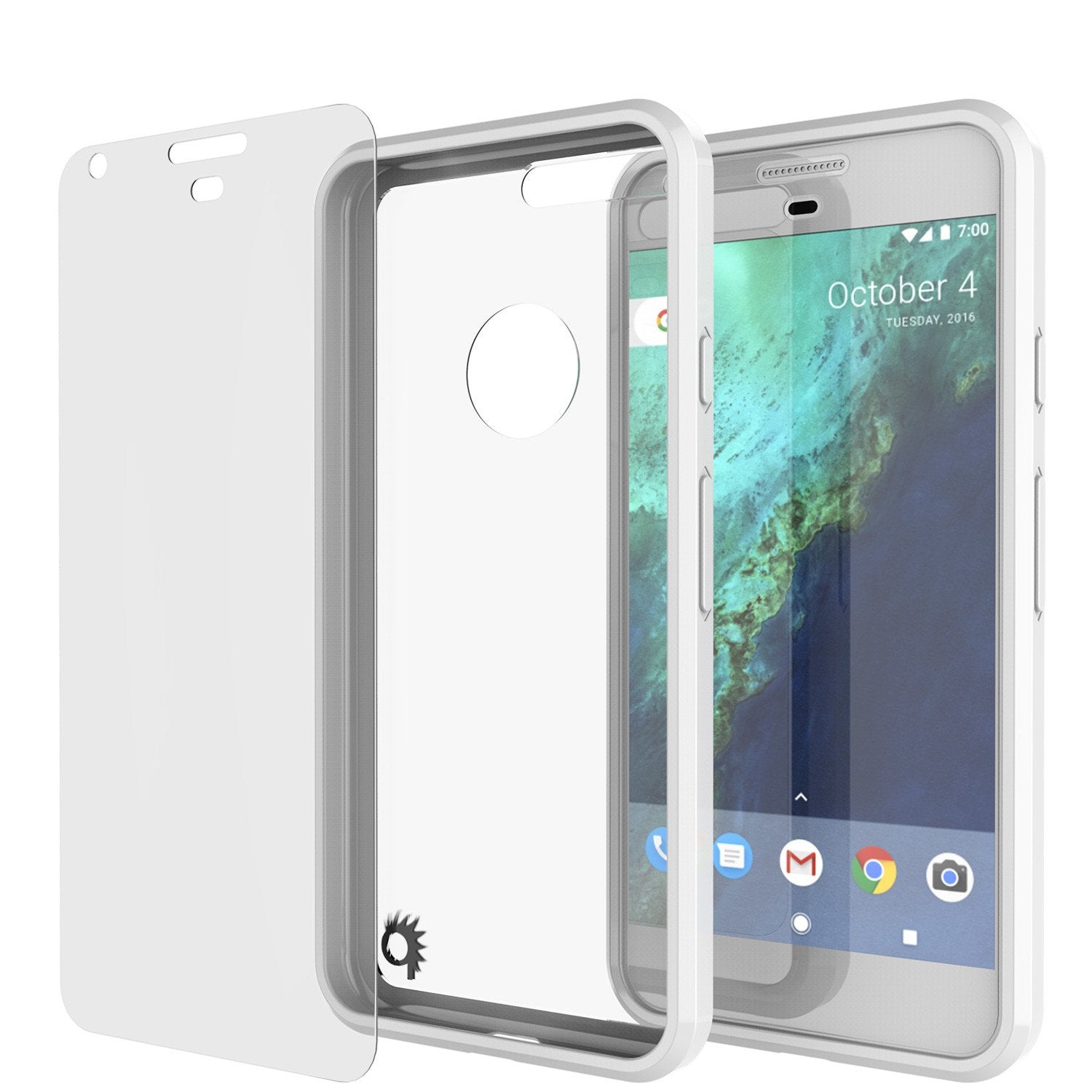 Google Pixel Case Punkcase® LUCID 2.0 White Series w/ PUNK SHIELD Glass Screen Protector | Ultra Fit