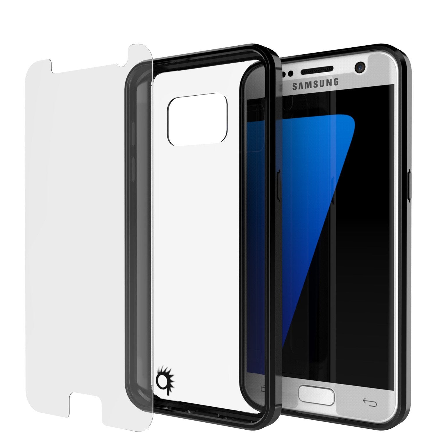 S7 Case Punkcase® LUCID 2.0 Black Series w/ PUNK SHIELD Glass Screen Protector | Ultra Fit