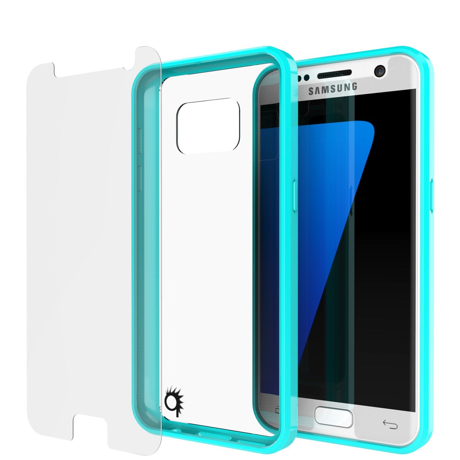 S7 Case Punkcase® LUCID 2.0 Teal Series w/ PUNK SHIELD Glass Screen Protector | Ultra Fit
