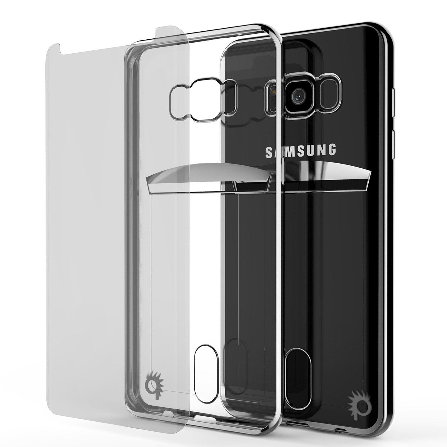 Galaxy S8 Plus Case, PunkCase LUCID Silver Series Screen Protector