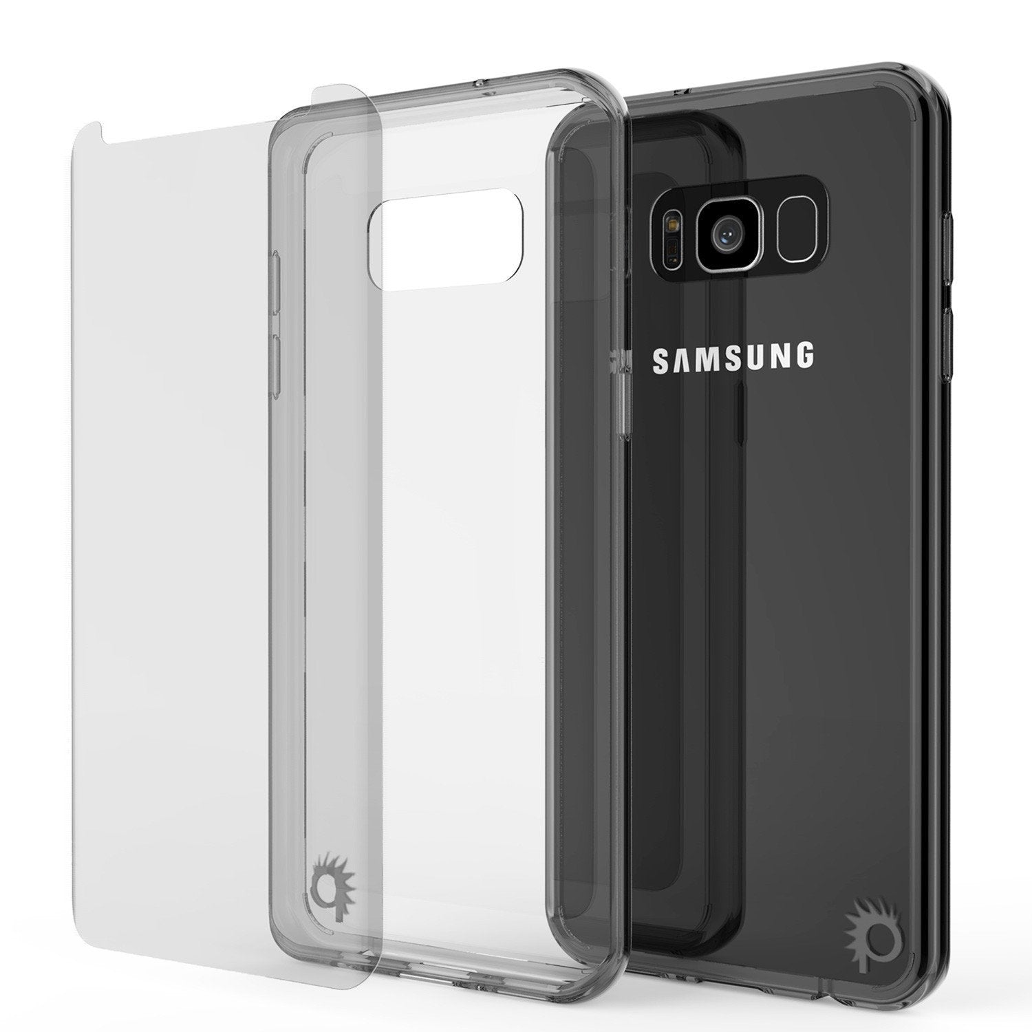 Galaxy S8 Plus Punkcase LUCID 2.0 Series Clear Back Case Crystal Black