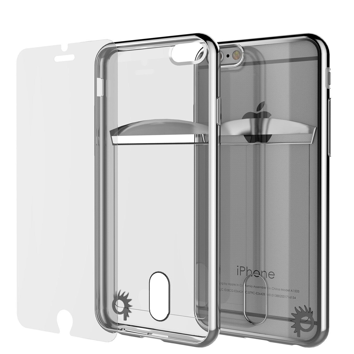 iPhone 6s/6 Case, PUNKCASE® LUCID Silver Series | Card Slot | SHIELD Screen Protector | Ultra fit