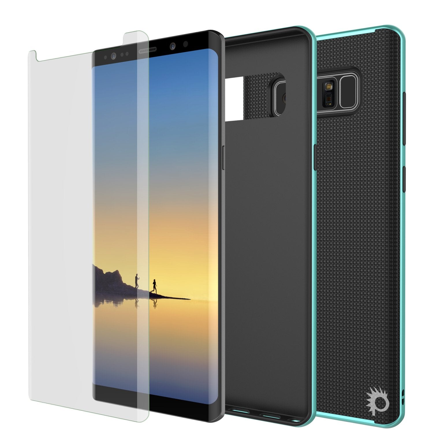 Galaxy Note 8 Case, PunkCase [Stealth Series] Hybrid 3-Piece [Teal]