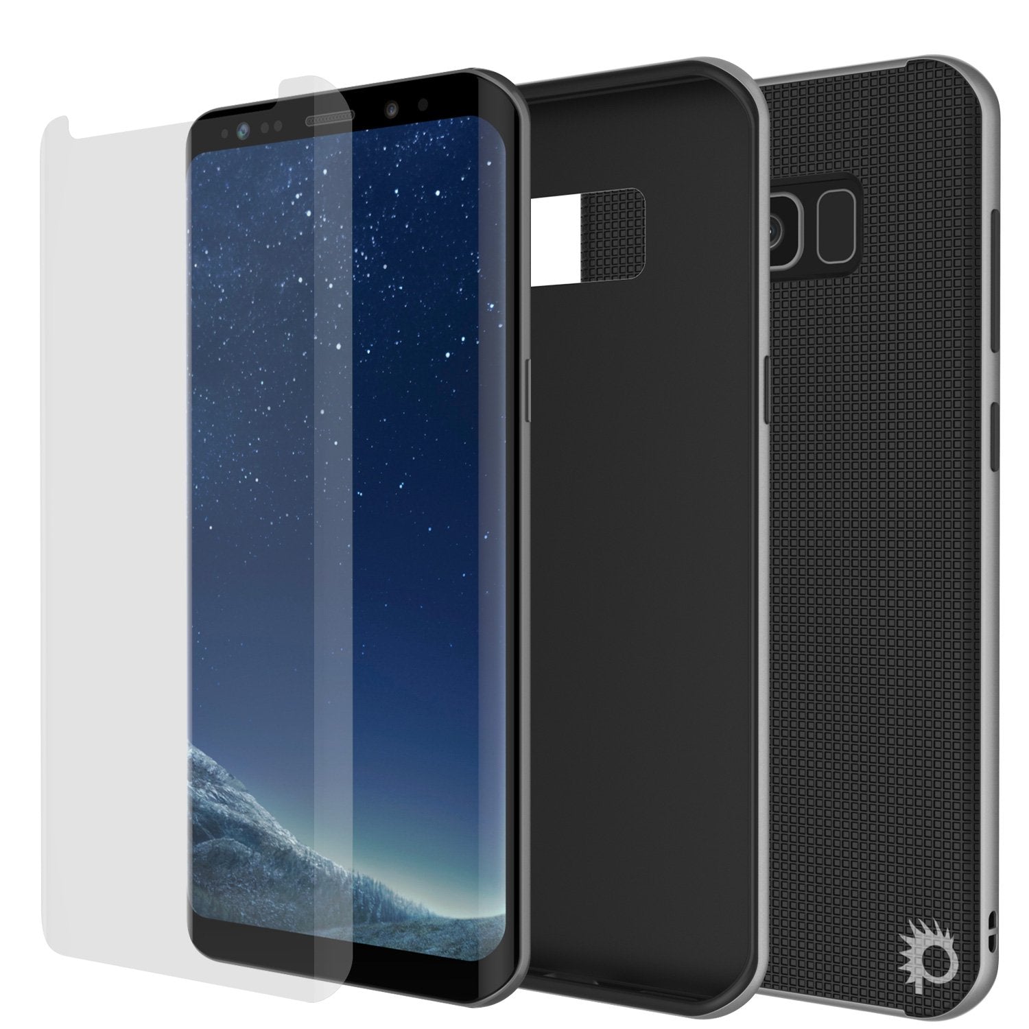 Galaxy S8 Case, PunkCase [Stealth Series] Hybrid 3-Piece Shockproof Dual Layer Cover [Silver]