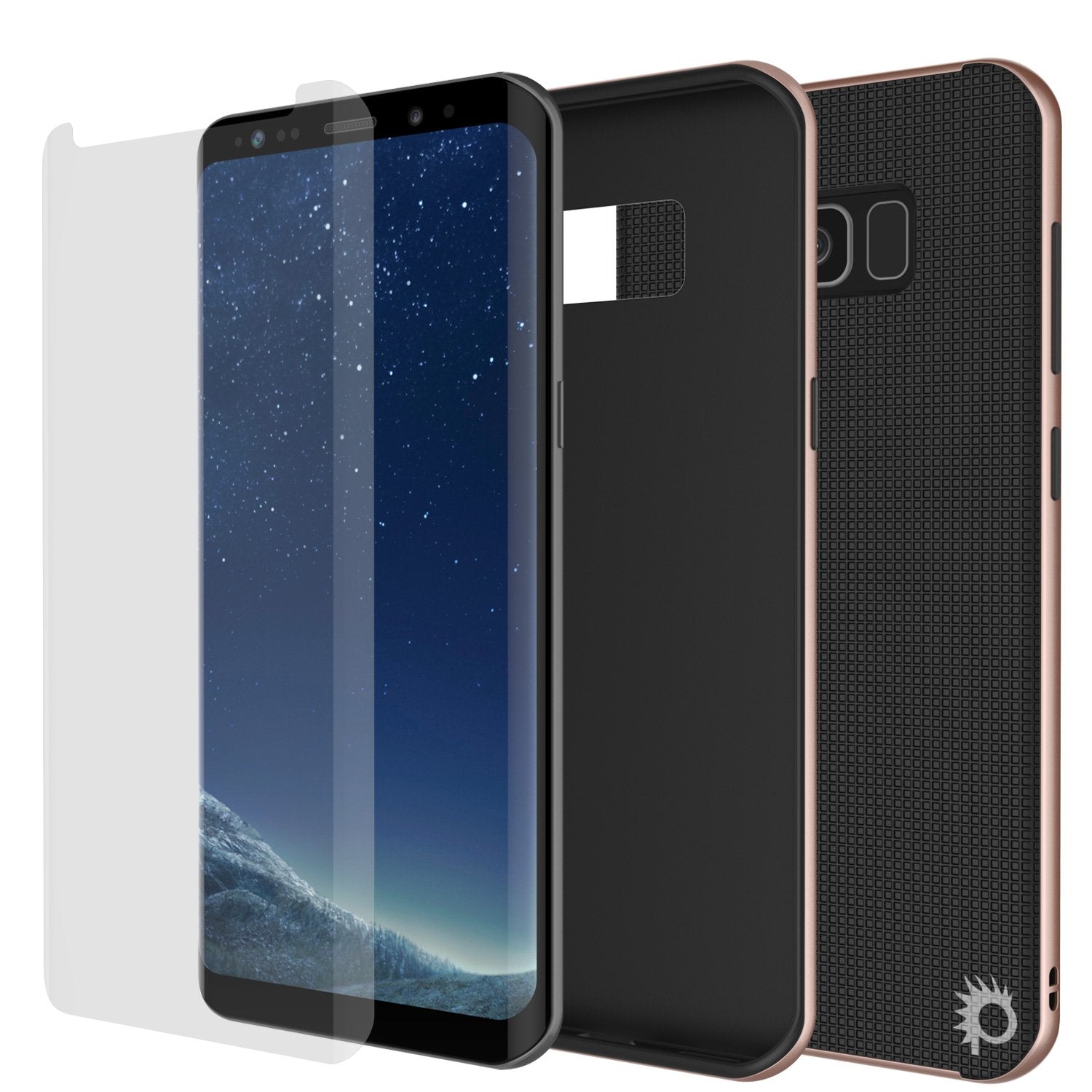 Galaxy S8 Plus PunkCase Stealth Hybrid 3-Piece Dual Layer, Rose Gold