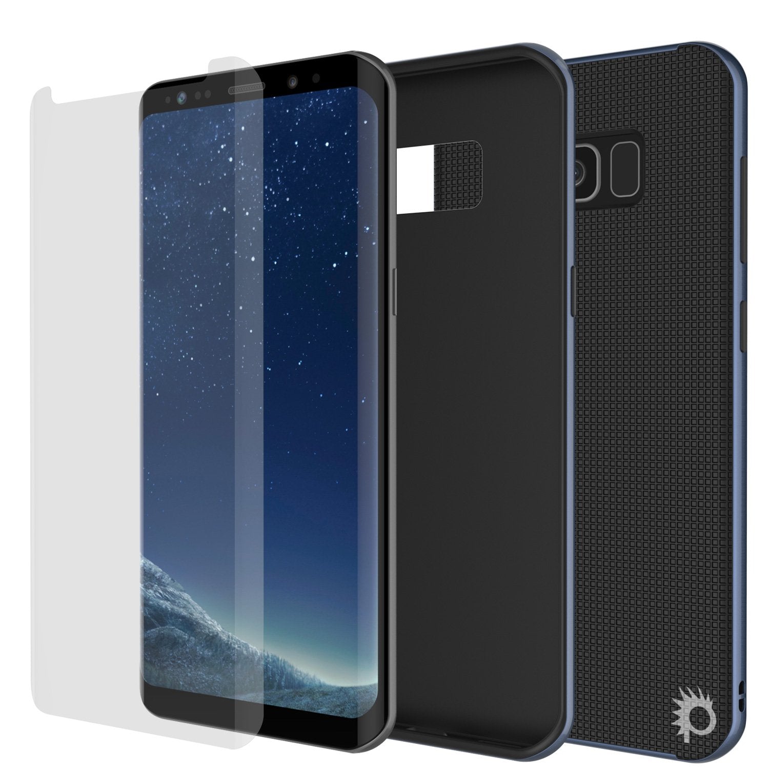 Galaxy S8 Plus PunkCase Stealth Hybrid 3-Piece Dual Layer, Navy Blue