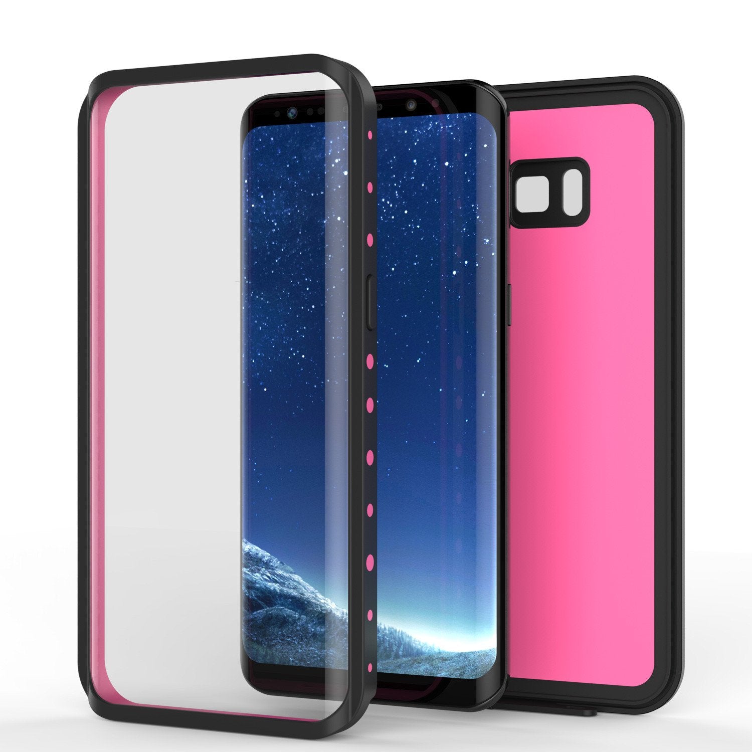 Galaxy S8 Plus  Case, Punkcase StudStar Series Slim Fit [Pink]