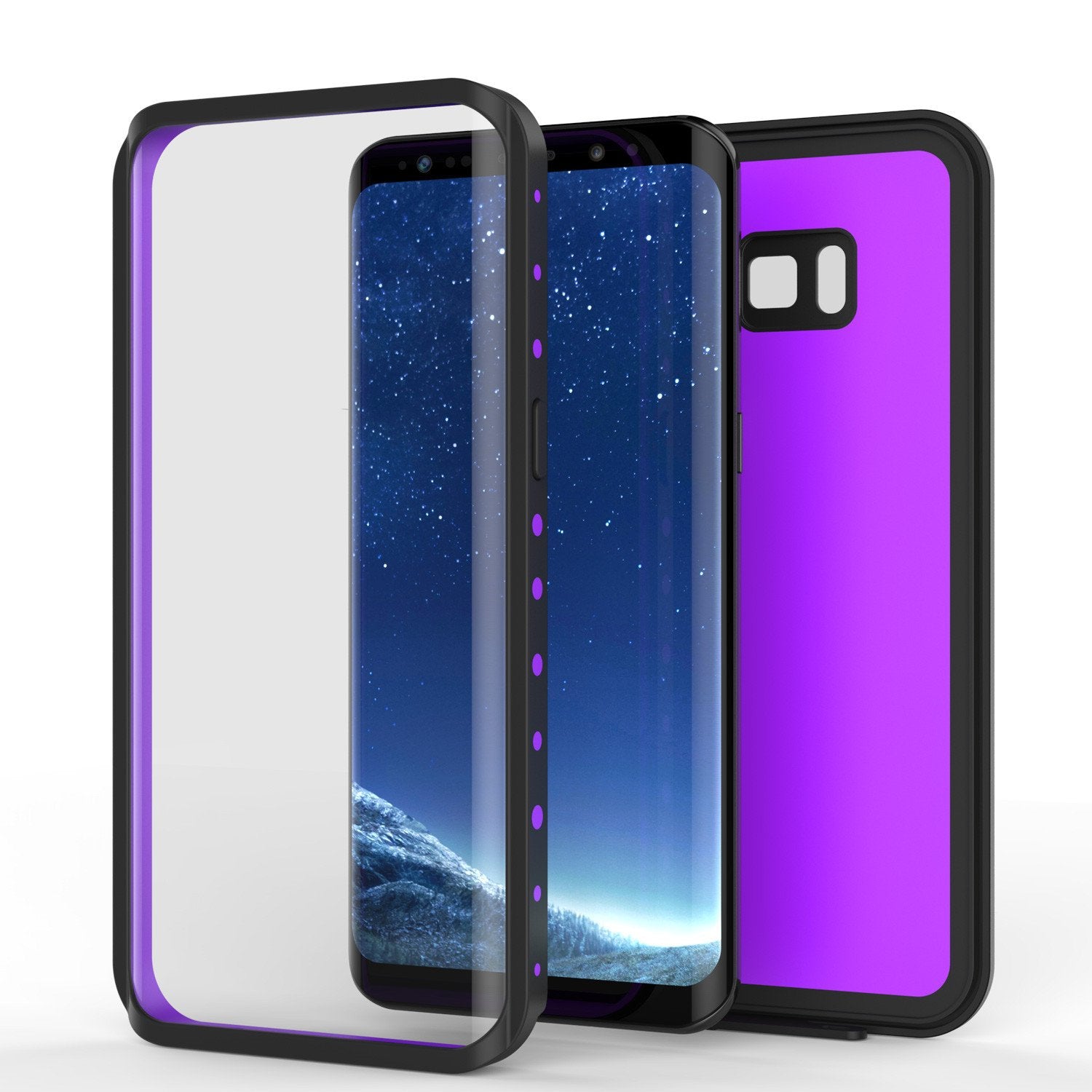 Galaxy S8 Plus Case, Punkcase [StudStar Series] [Slim Fit], Purple