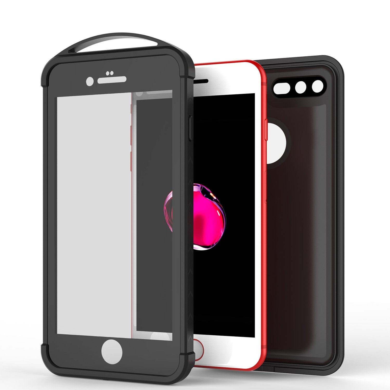 iPhone 7+ Plus Waterproof Case, Punkcase ALPINE Series, Black | Heavy Duty Armor Cover