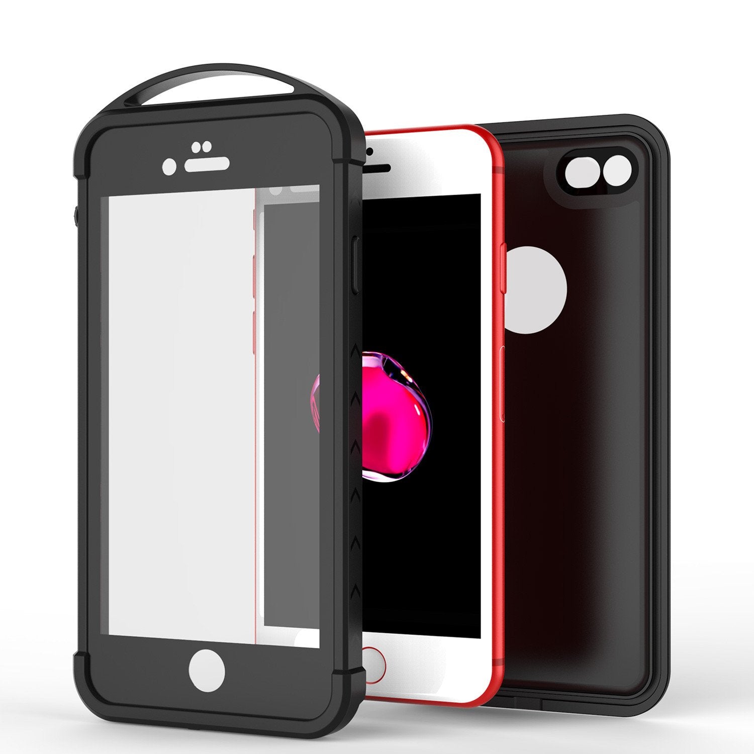 iPhone 7 Waterproof Case, Punkcase ALPINE Series, Black | Heavy Duty Armor Cover