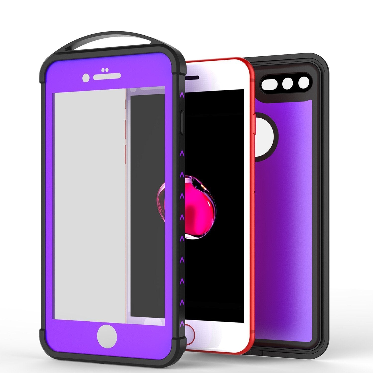 iPhone 8+ Plus Waterproof Case, Punkcase ALPINE Series, Purple | Heavy Duty Armor Cover