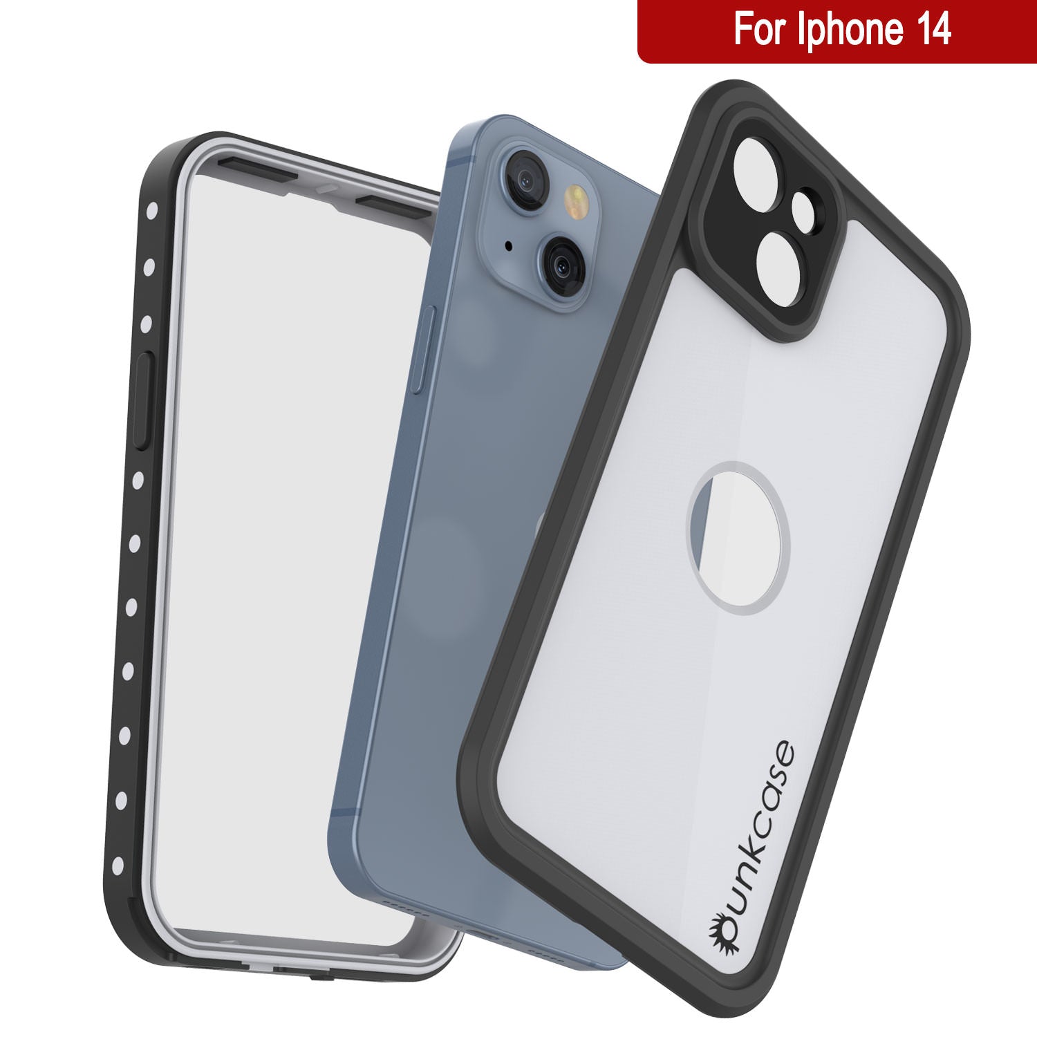 iPhone 14 Waterproof IP68 Case, Punkcase [White] [StudStar Series] [Slim Fit] [Dirtproof]