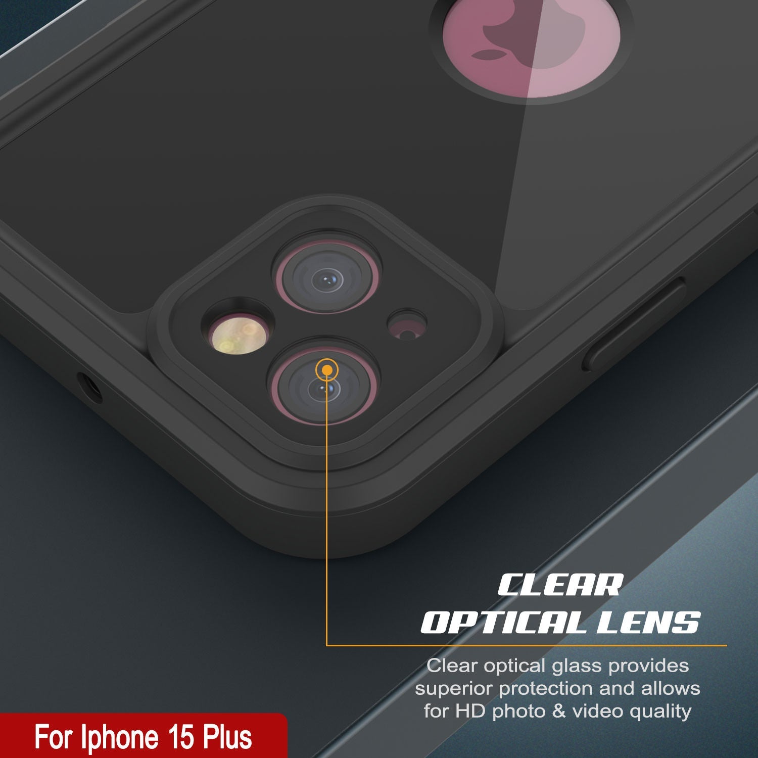 iPhone 15 Plus Waterproof IP68 Case, Punkcase [Black] [StudStar Series] [Slim Fit]