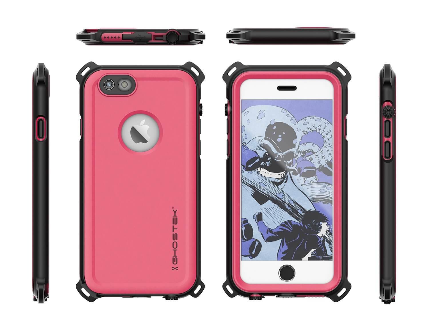 iPhone 6S/6 Waterproof Case, Ghostek® Nautical Pink Series| Underwater | Aluminum Frame | Ultra Fit