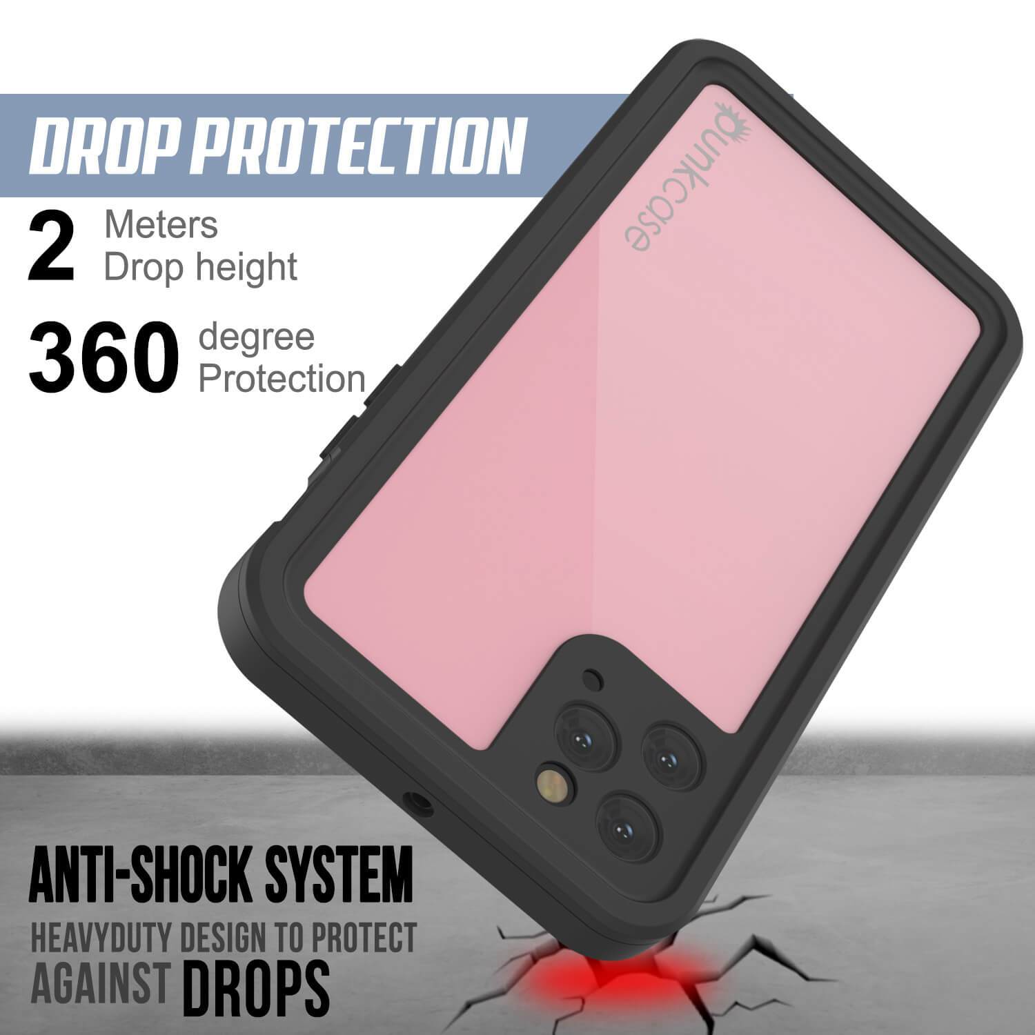 iPhone 11 Pro Waterproof IP68 Case, Punkcase [Pink] [StudStar Series] [Slim Fit] [Dirtproof]