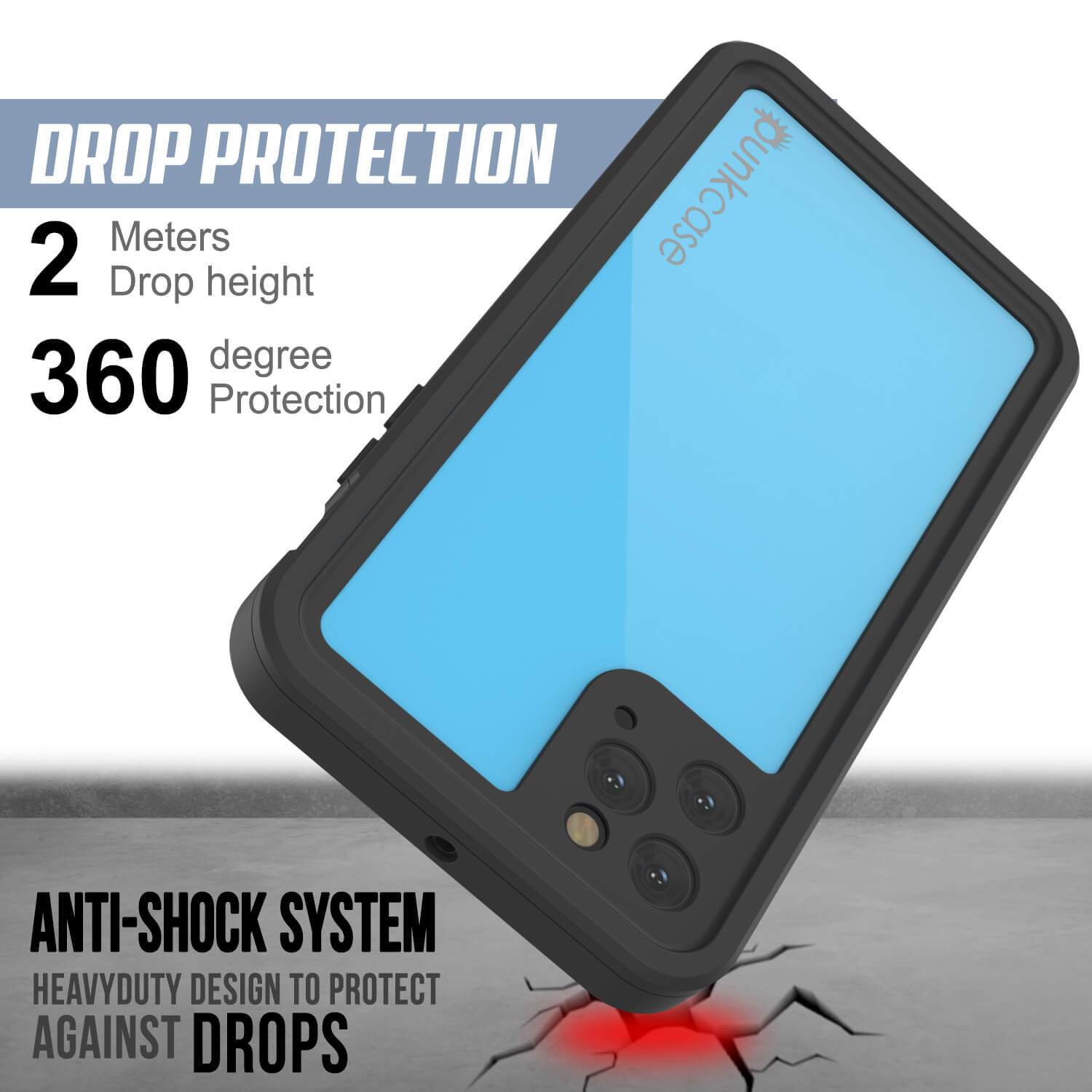 iPhone 11 Pro Waterproof IP68 Case, Punkcase [Light blue] [StudStar Series] [Slim Fit] [Dirtproof]