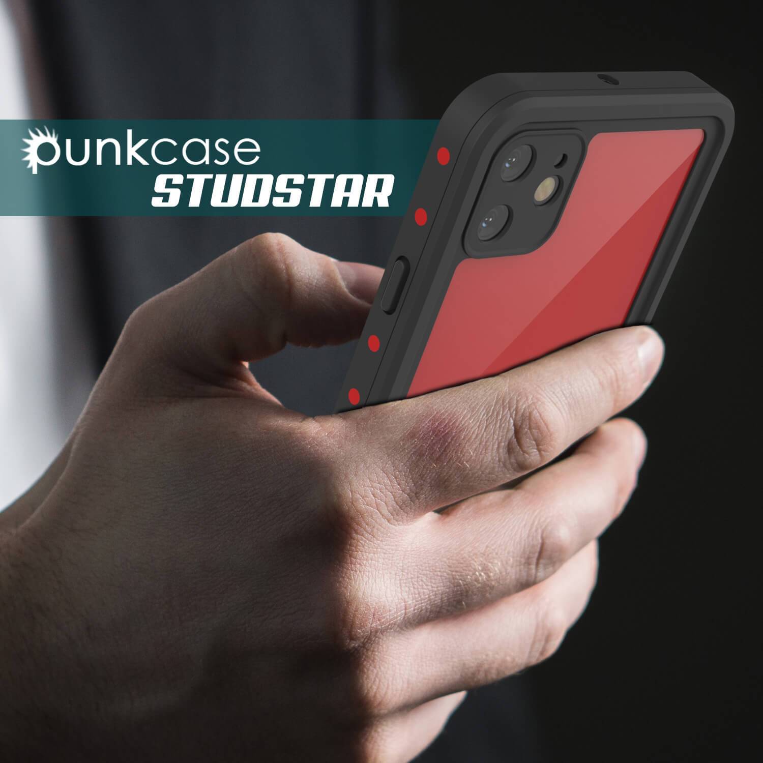 iPhone 11 Waterproof IP68 Case, Punkcase [Red] [StudStar Series] [Slim Fit]