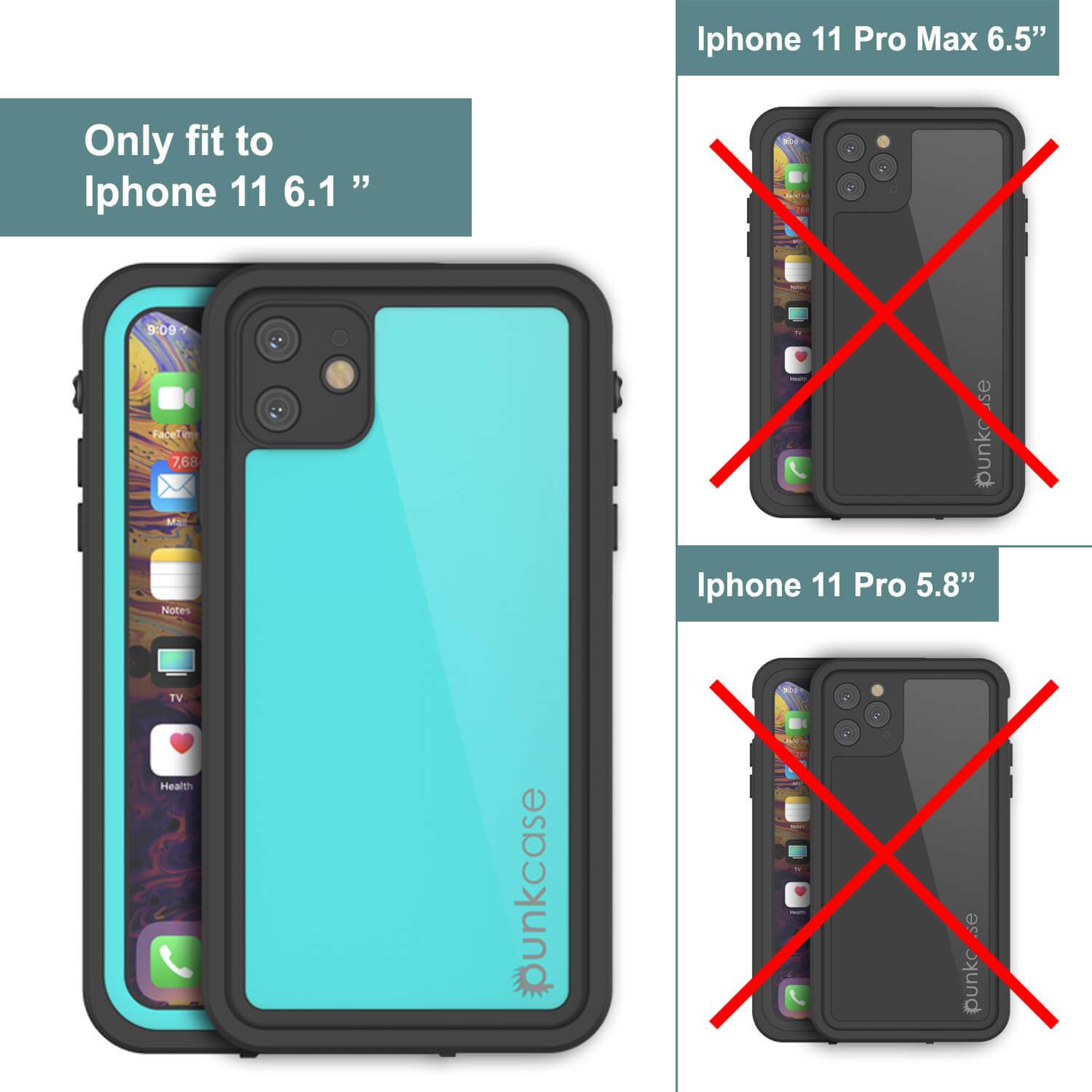 iPhone 11 Waterproof IP68 Case, Punkcase [Teal] [StudStar Series] [Slim Fit]