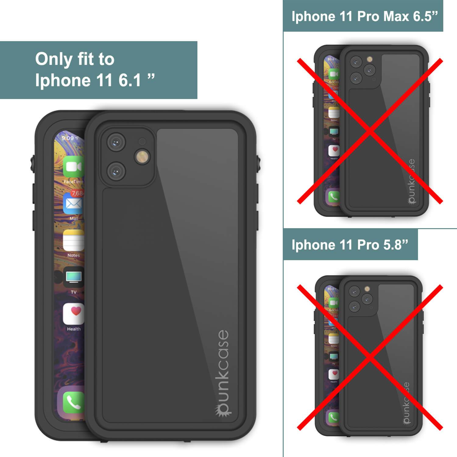 iPhone 11 Waterproof IP68 Case, Punkcase [Black] [StudStar Series] [Slim Fit]
