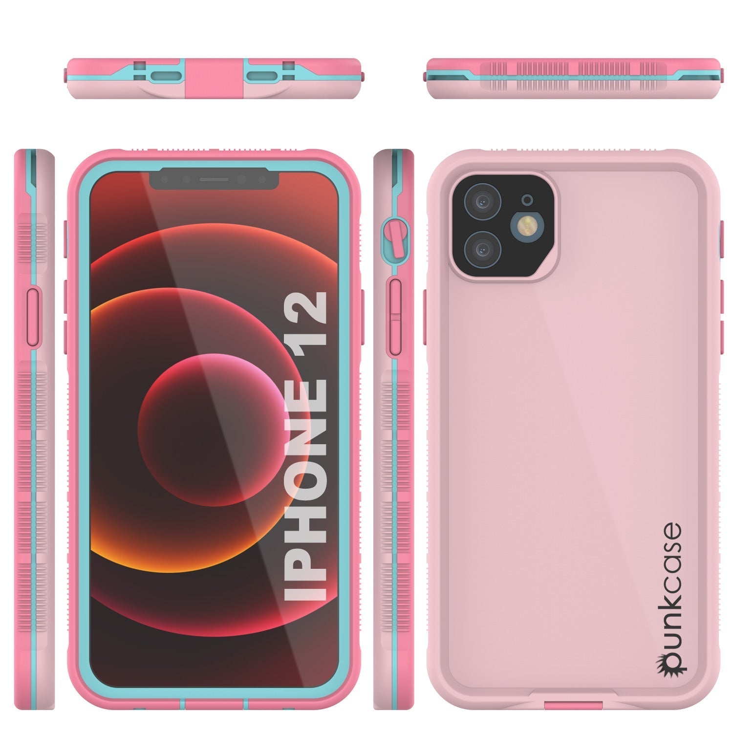 Punkcase iPhone 13 Waterproof Case [Aqua Series] Armor Cover [Pink]