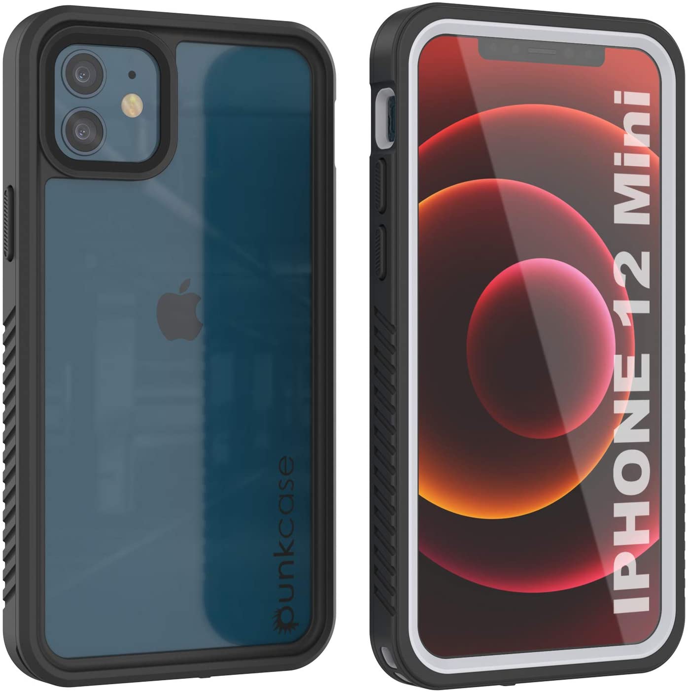 iPhone 12 Mini Waterproof Case, Punkcase [Extreme Series] Armor Cover W/ Built In Screen Protector [White]