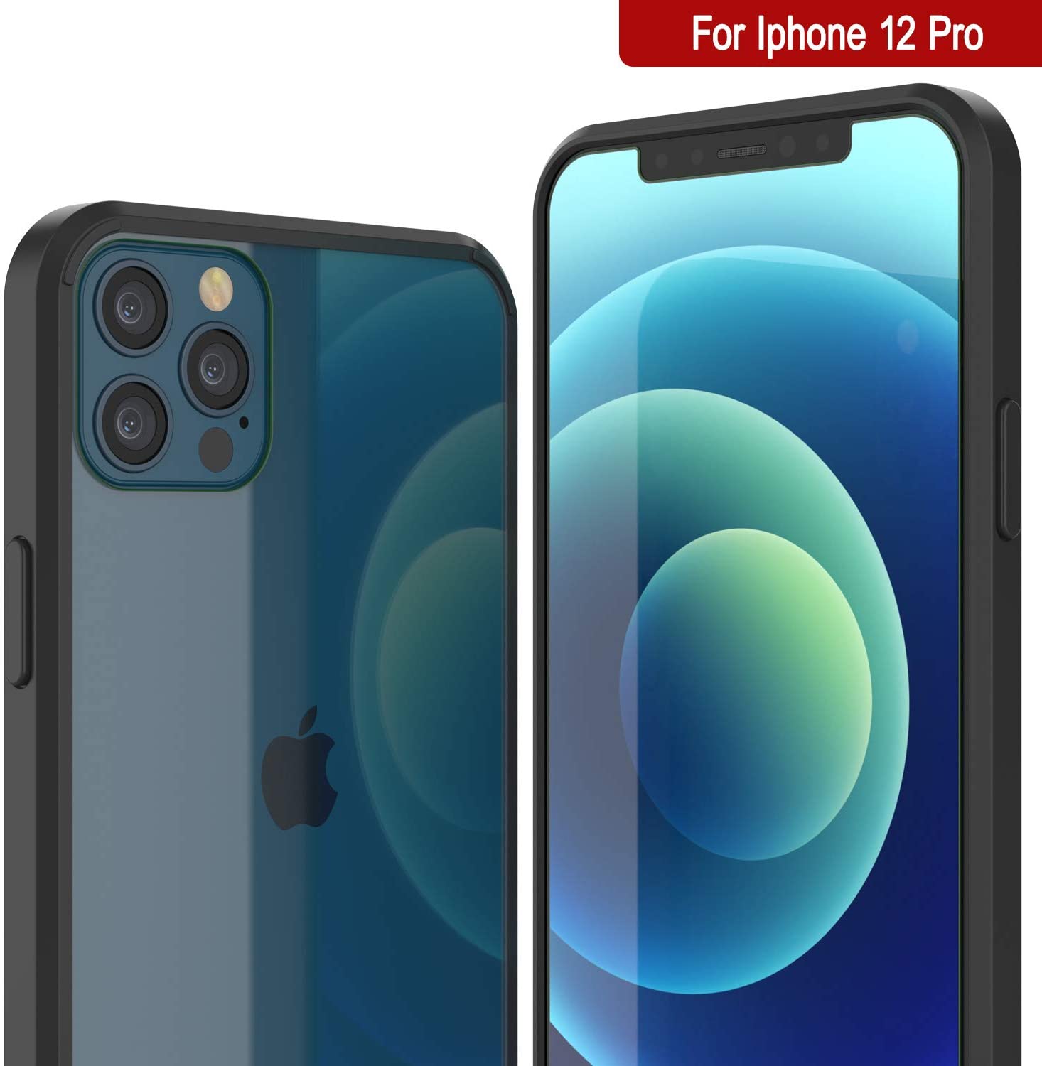 iPhone 12 Pro Case Punkcase® LUCID 2.0 Black Series w/ PUNK SHIELD Screen Protector | Ultra Fit